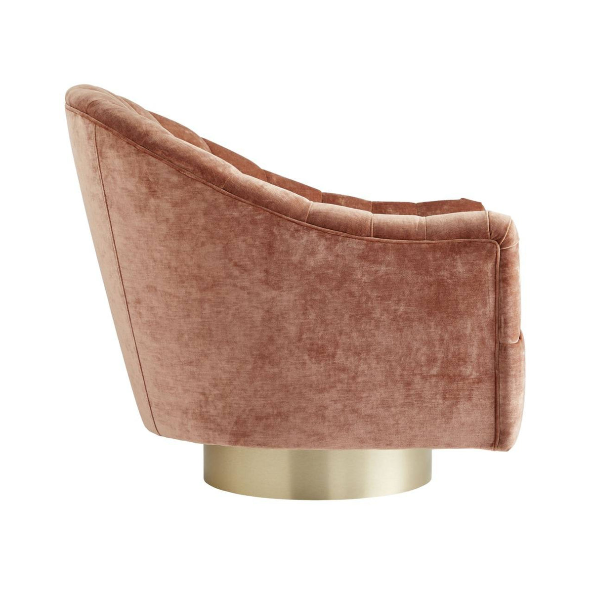 Springsteen Swivel Chair – Dusty Rose Velvet | Arteriors