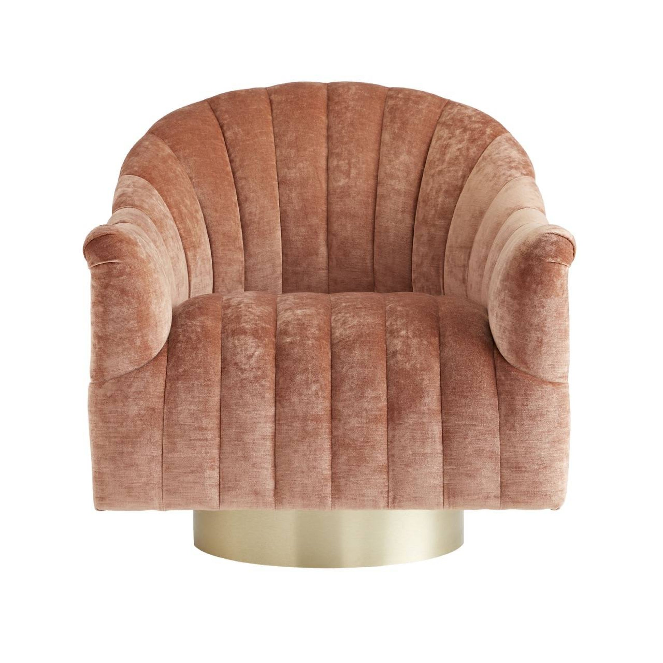 Springsteen Swivel Chair – Dusty Rose Velvet | Arteriors