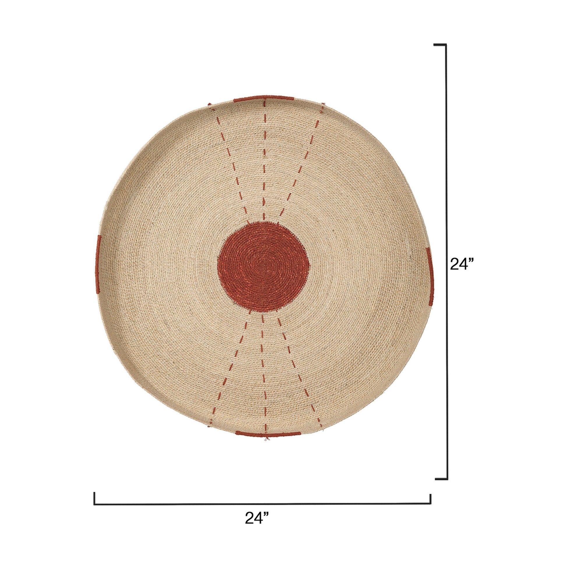 Sundial Seagrass Round Wall Art Rust by Jamie Young