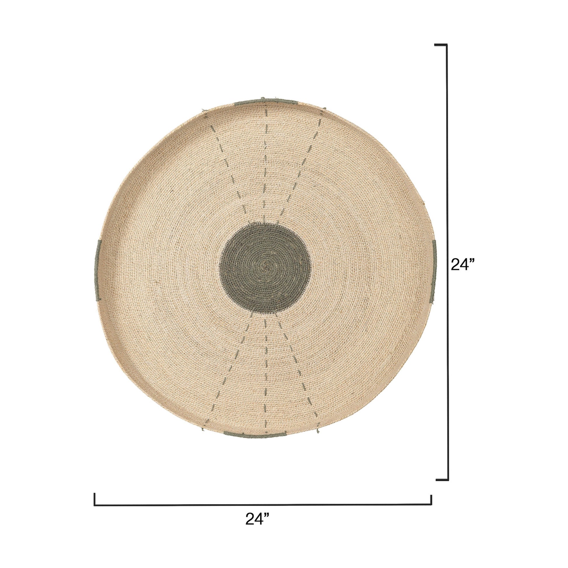 Sundial Seagrass Round Wall Art Teal by Jamie Young