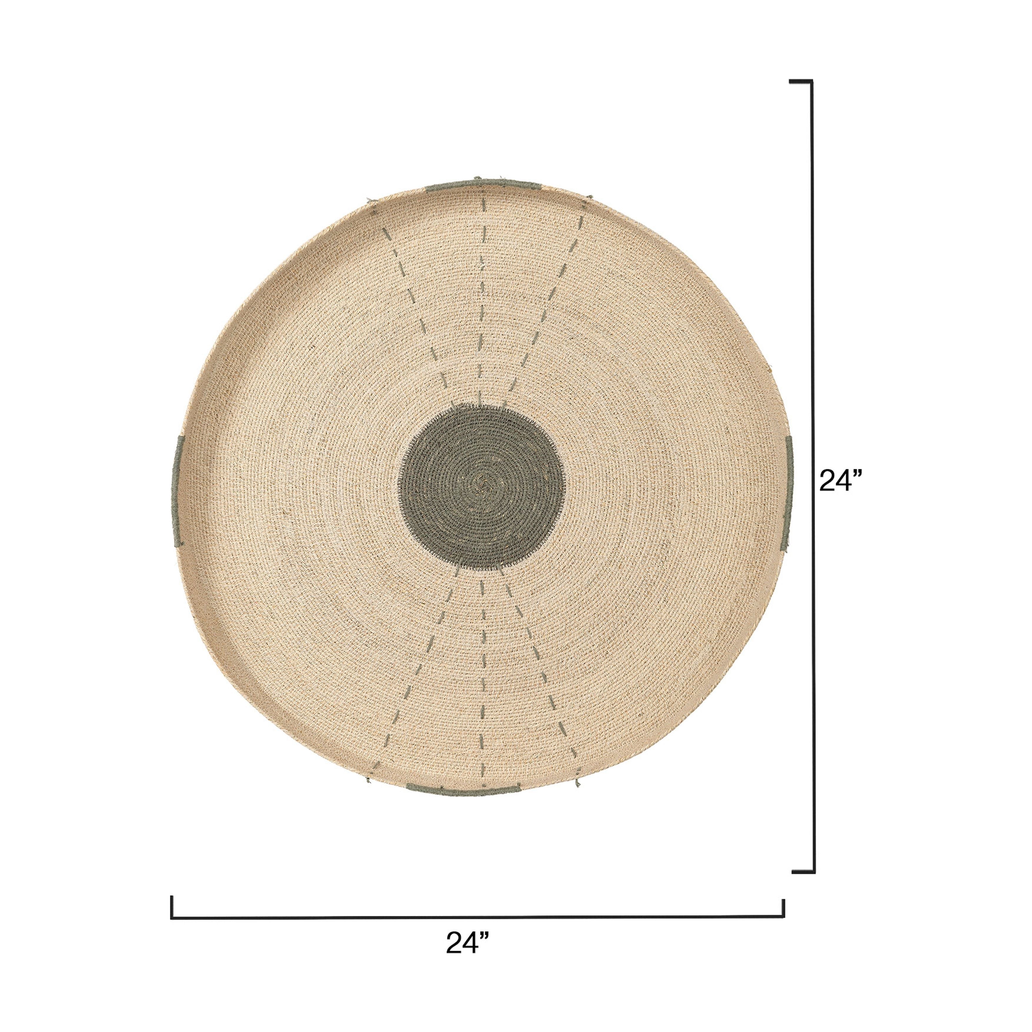 Sundial Seagrass Round Wall Art Teal by Jamie Young