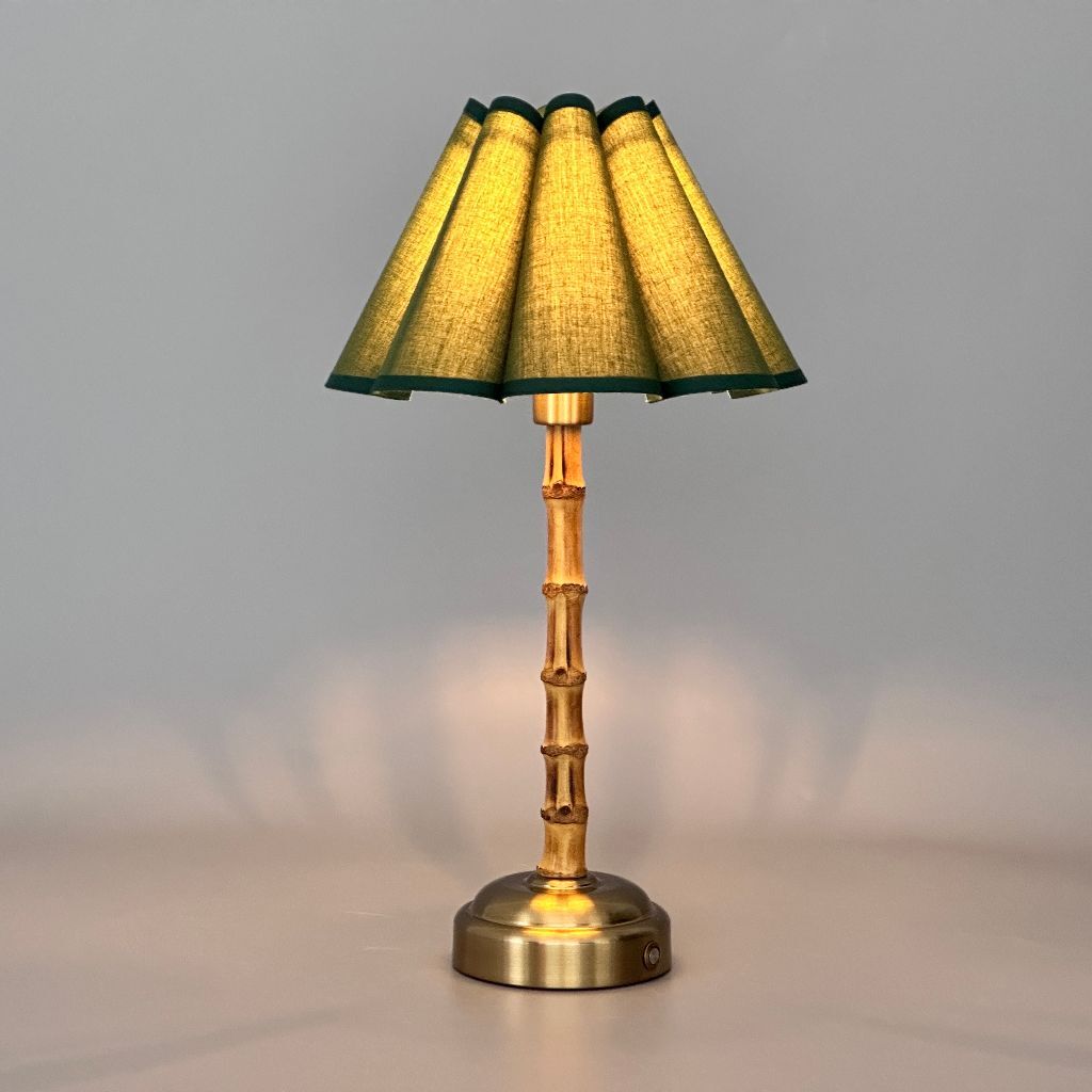The Palma Rechargeable Bamboo Touch Lamp by Ivory & Olive
