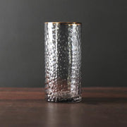 GLASS Croc Highball with Gold Rim – Smoke Grey by Beatriz Ball