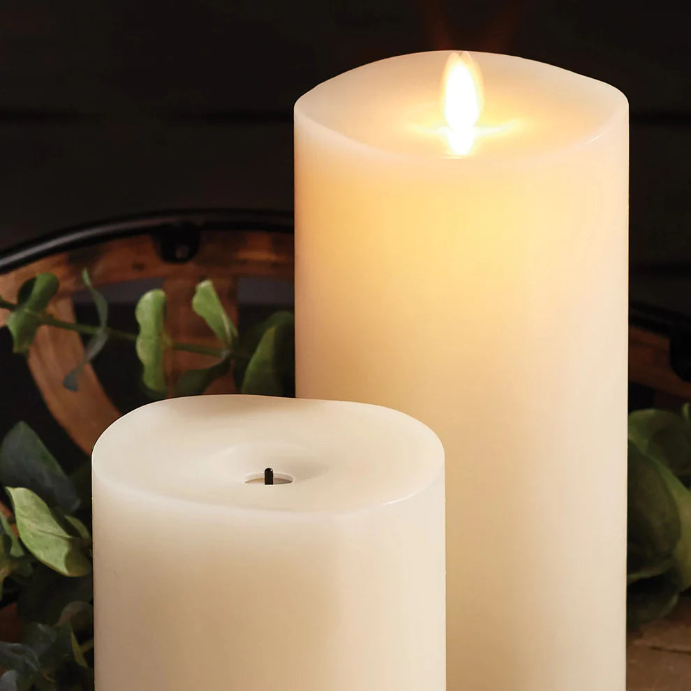 Lightli Wick-to-Flame Indoor Pillar Candle 4x9 by Napa Home & Garden