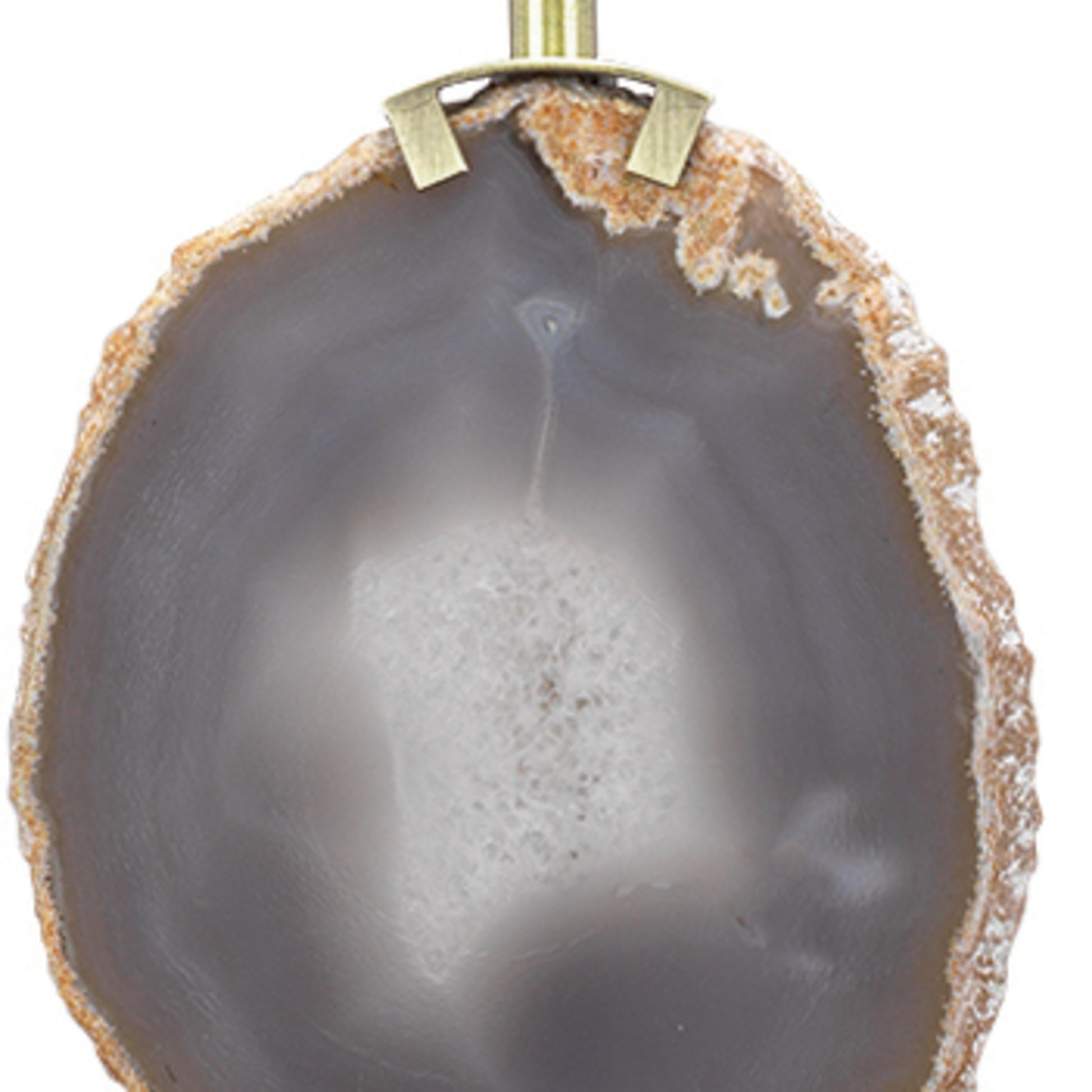Agate Slice Table Lamp with Linen Shade by Jamie Young