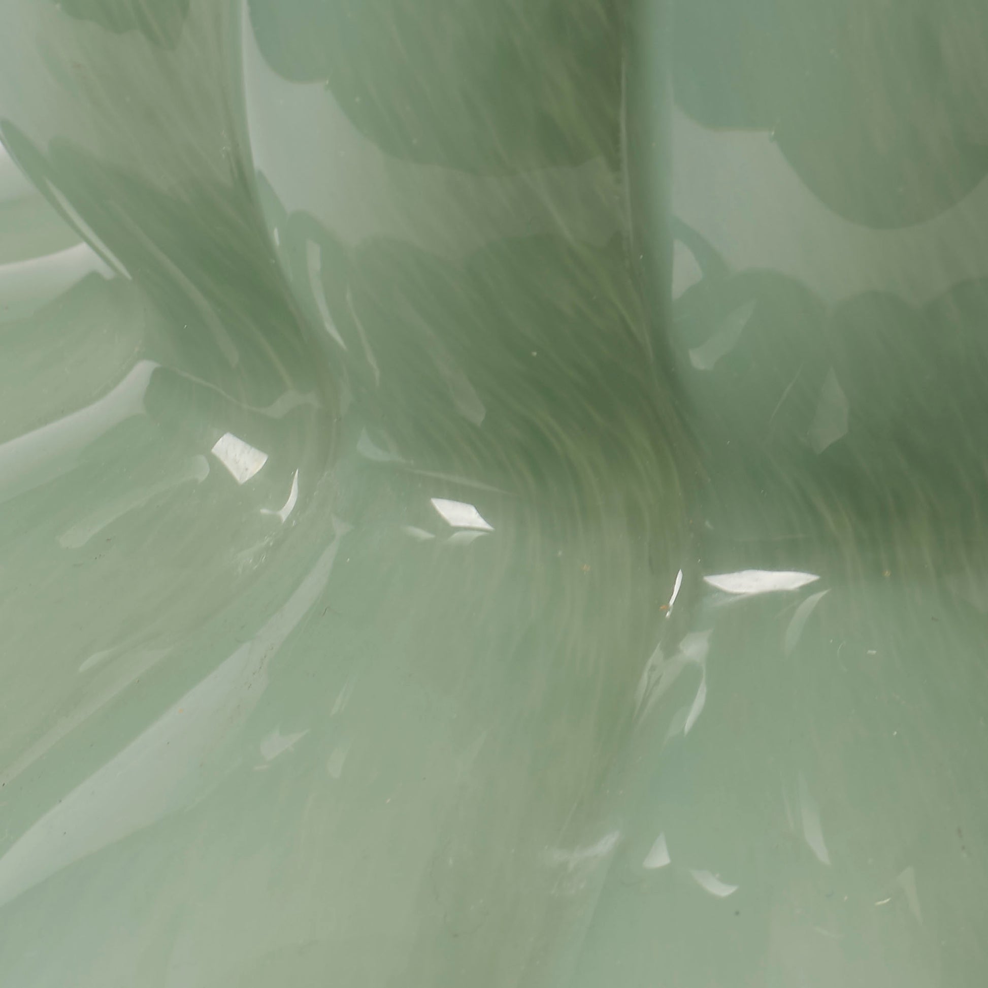 Agnes Blown Glass Table Lamp with Linen Shade, Celadon by Jamie Young