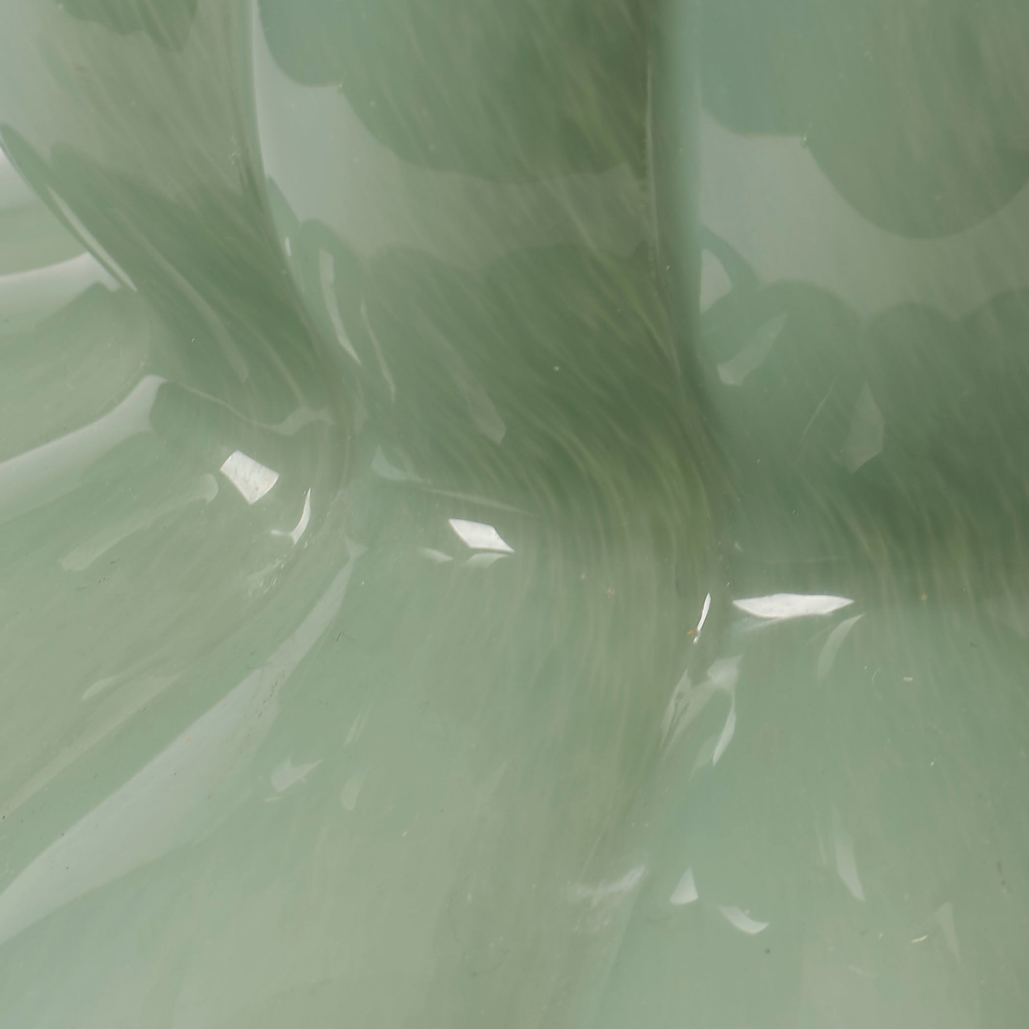 Agnes Blown Glass Table Lamp with Linen Shade, Celadon by Jamie Young