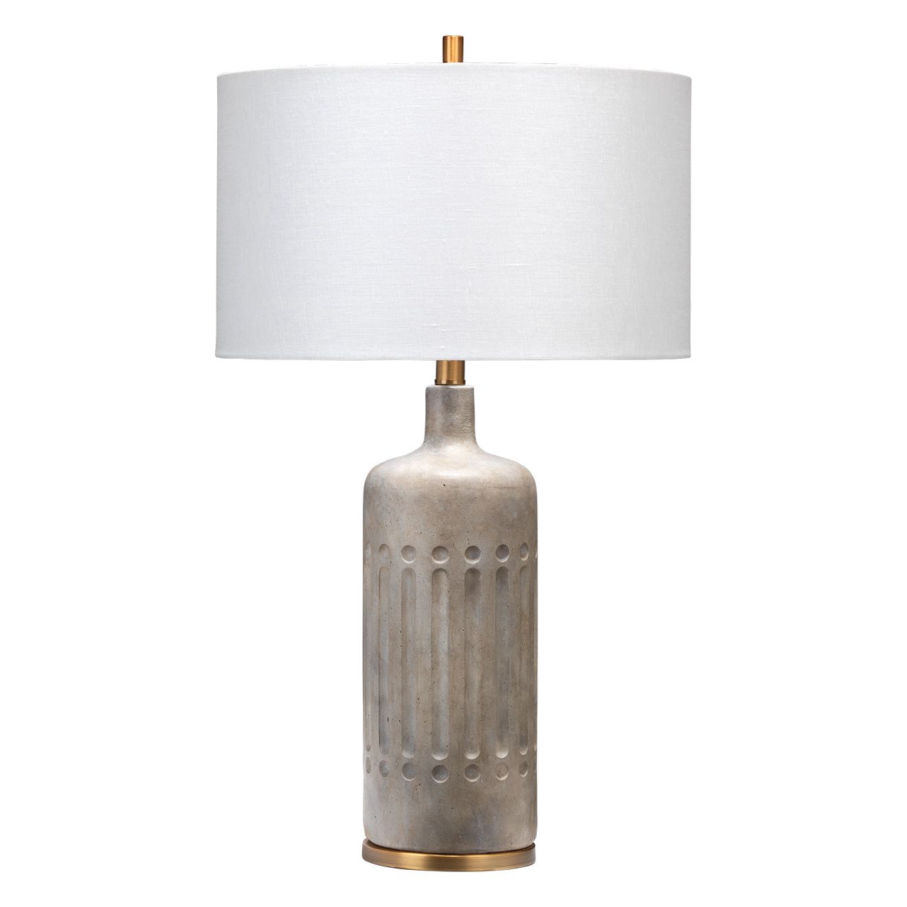 Annex Cement Table Lamp with Linen Shade by Jamie Young
