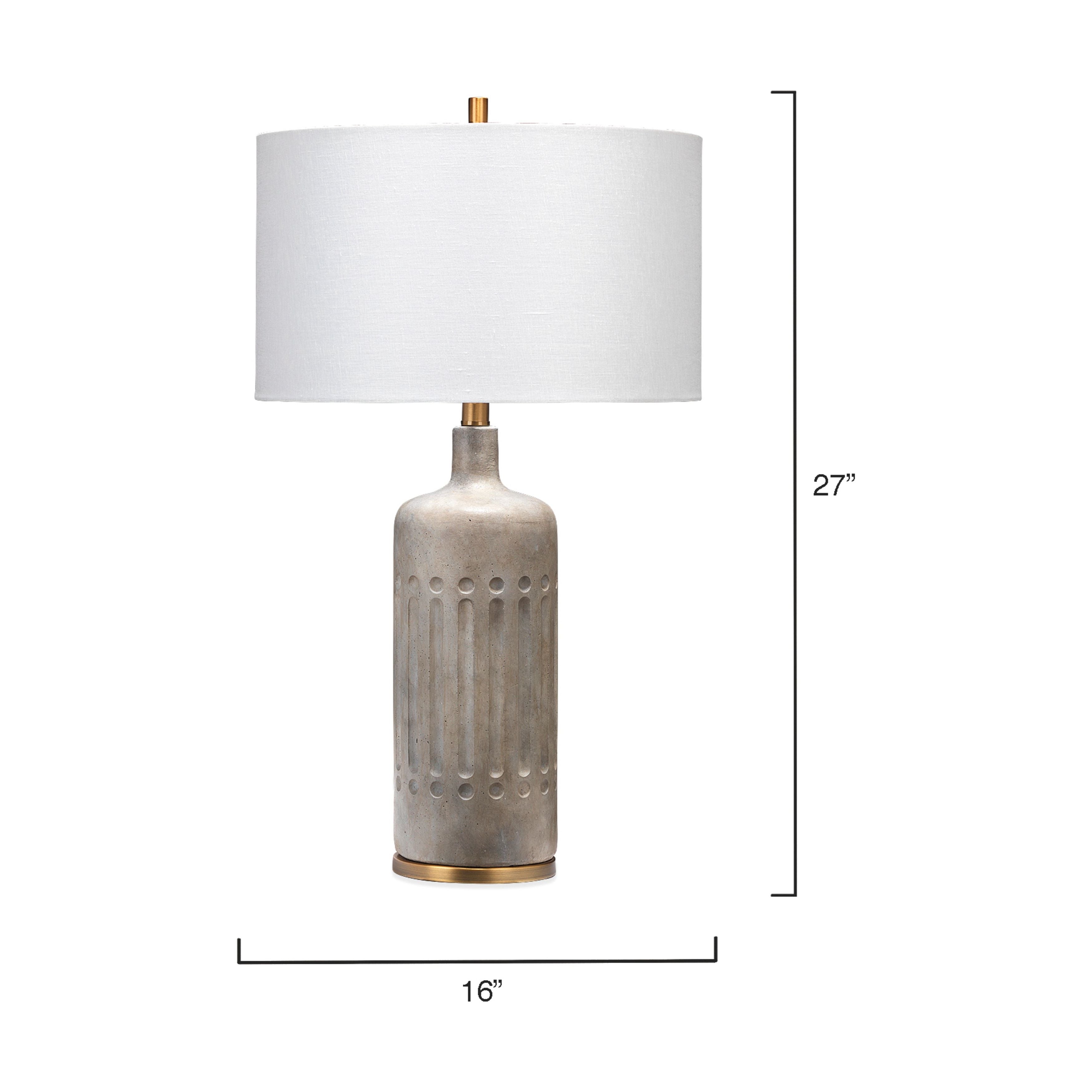 Annex Cement Table Lamp with Linen Shade by Jamie Young