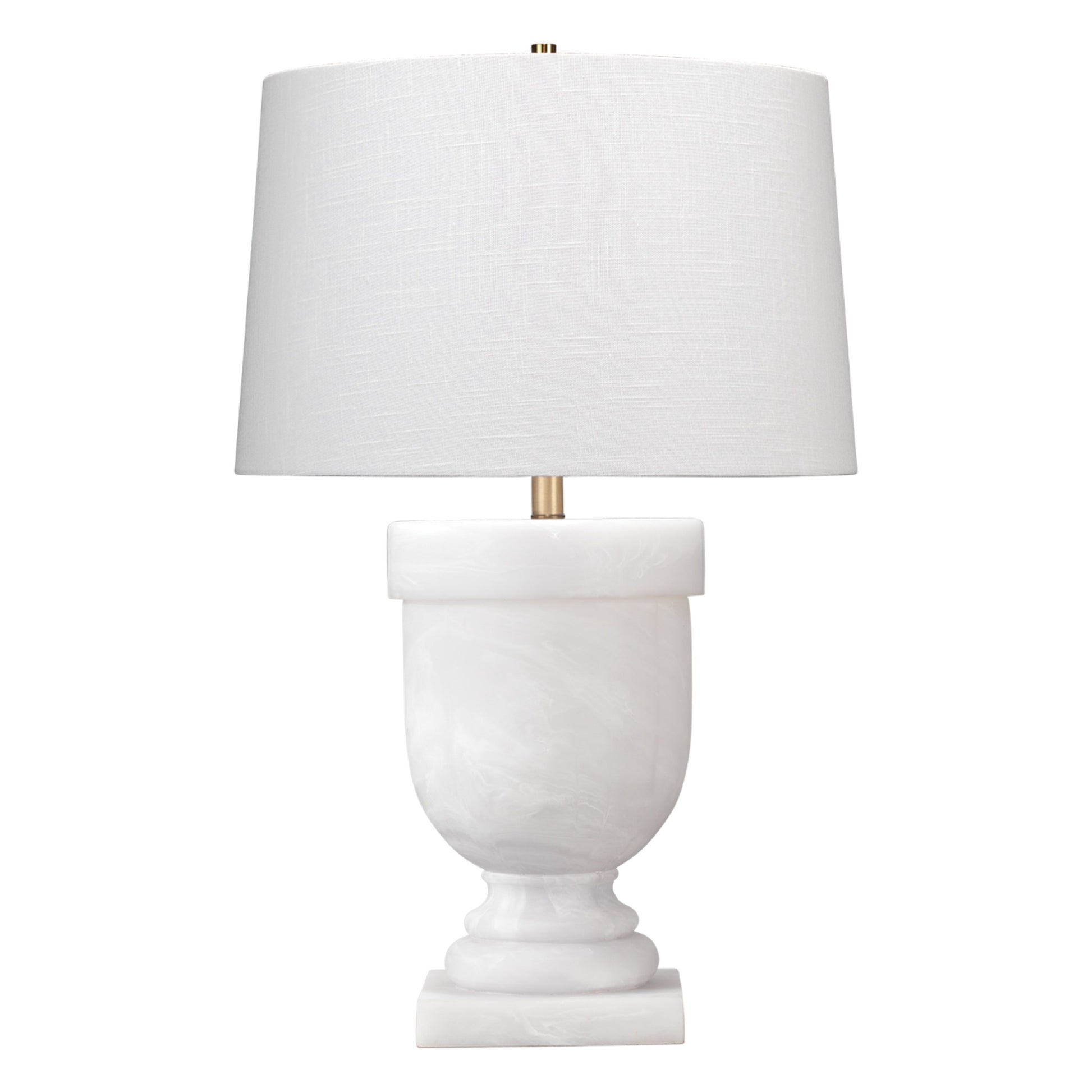 Carnegie Resin Table Lamp with Linen Shade by Jamie Young