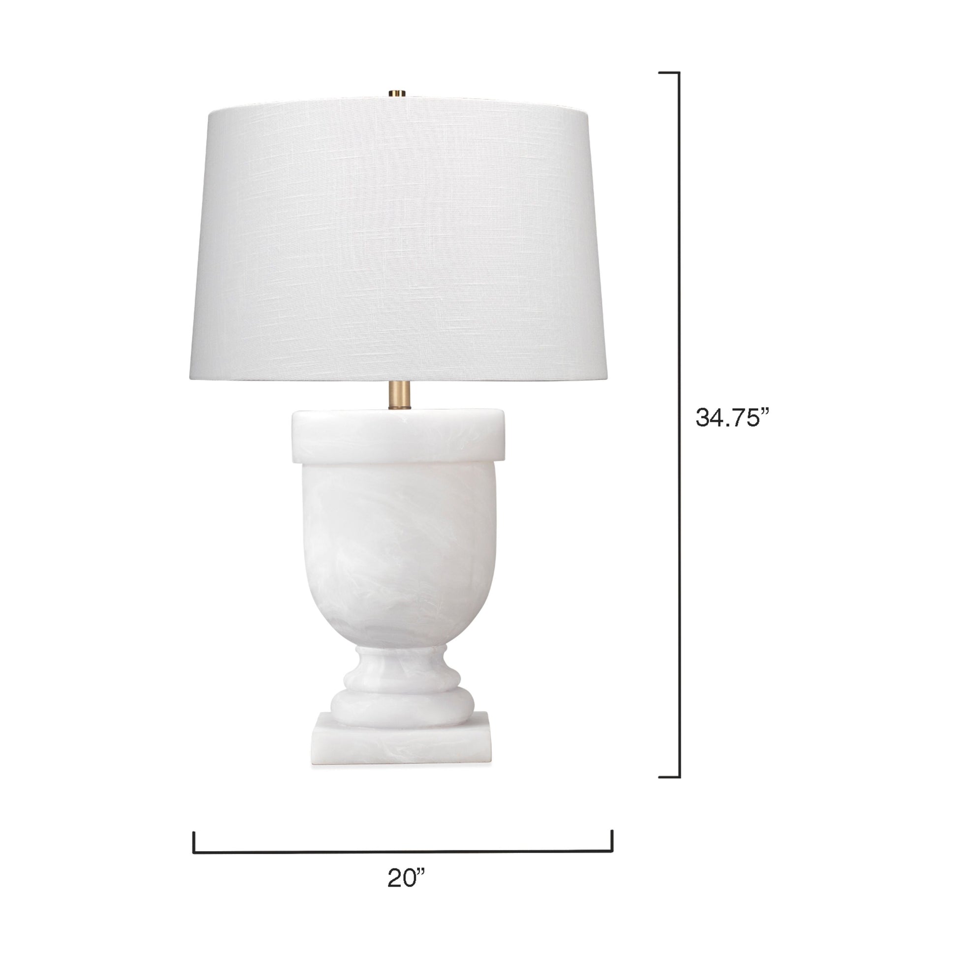 Carnegie Resin Table Lamp with Linen Shade by Jamie Young