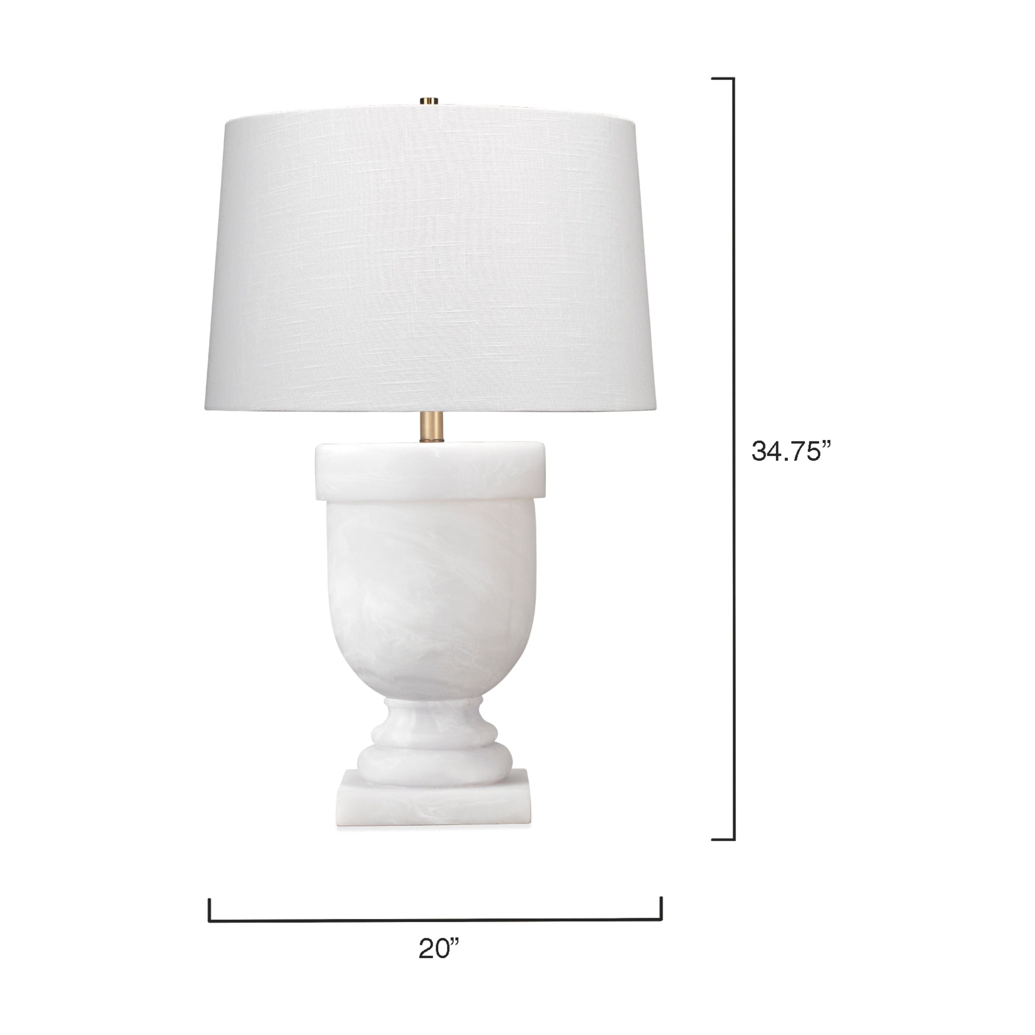 Carnegie Resin Table Lamp with Linen Shade by Jamie Young