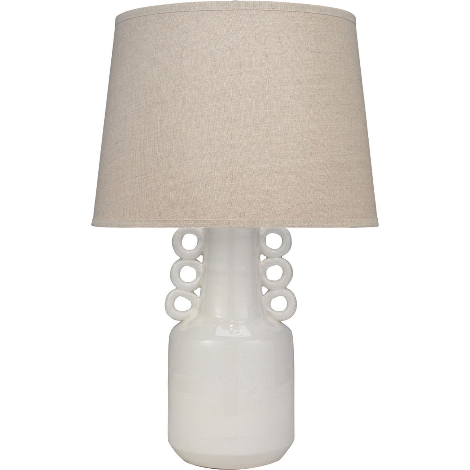 Circus Ceramic Table Lamp with Linen Shade by Jamie Young