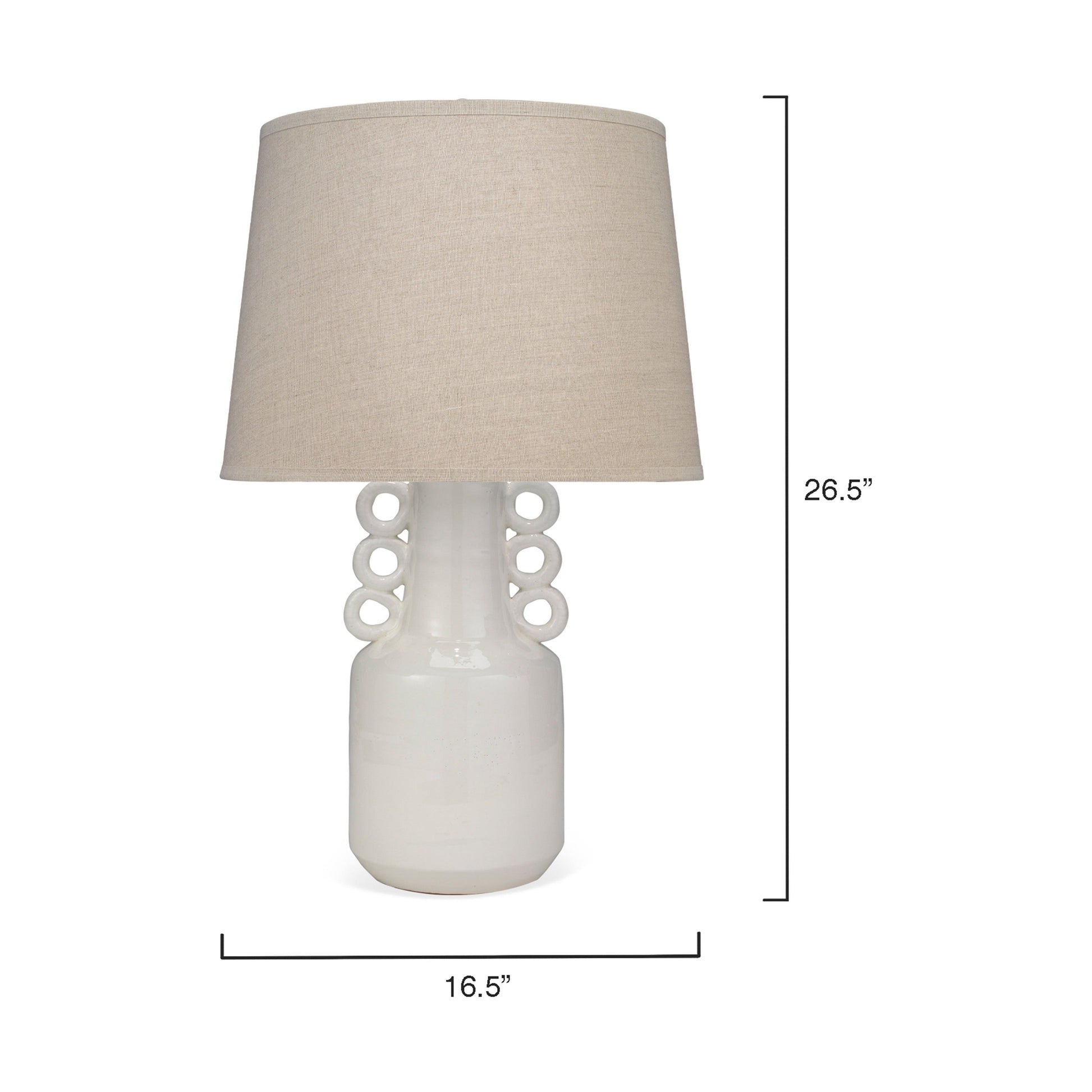 Circus Ceramic Table Lamp with Linen Shade by Jamie Young