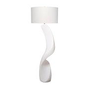 Cobra Ricestone Floor Lamp with Linen Shade by Jamie Young