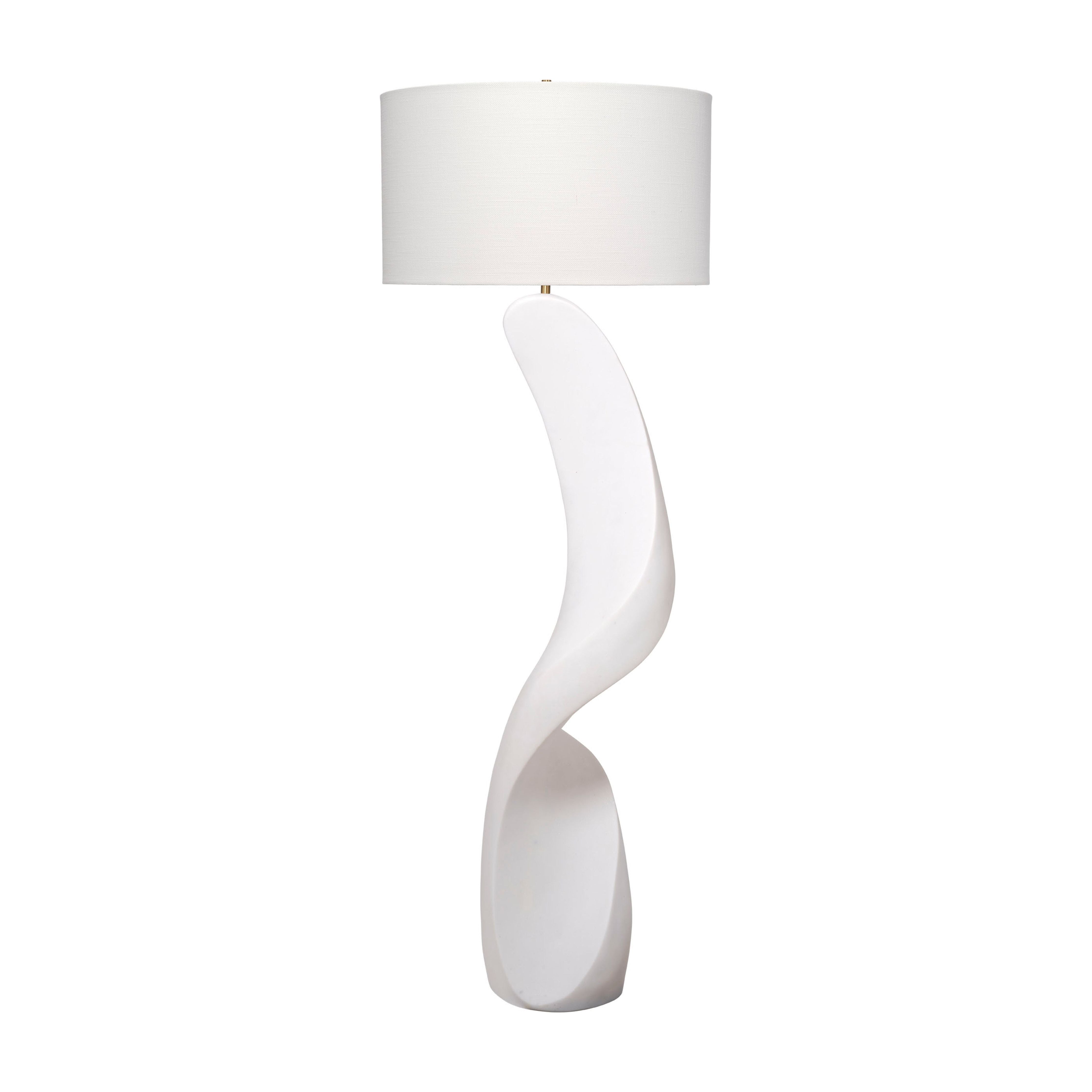 Cobra Ricestone Floor Lamp with Linen Shade by Jamie Young
