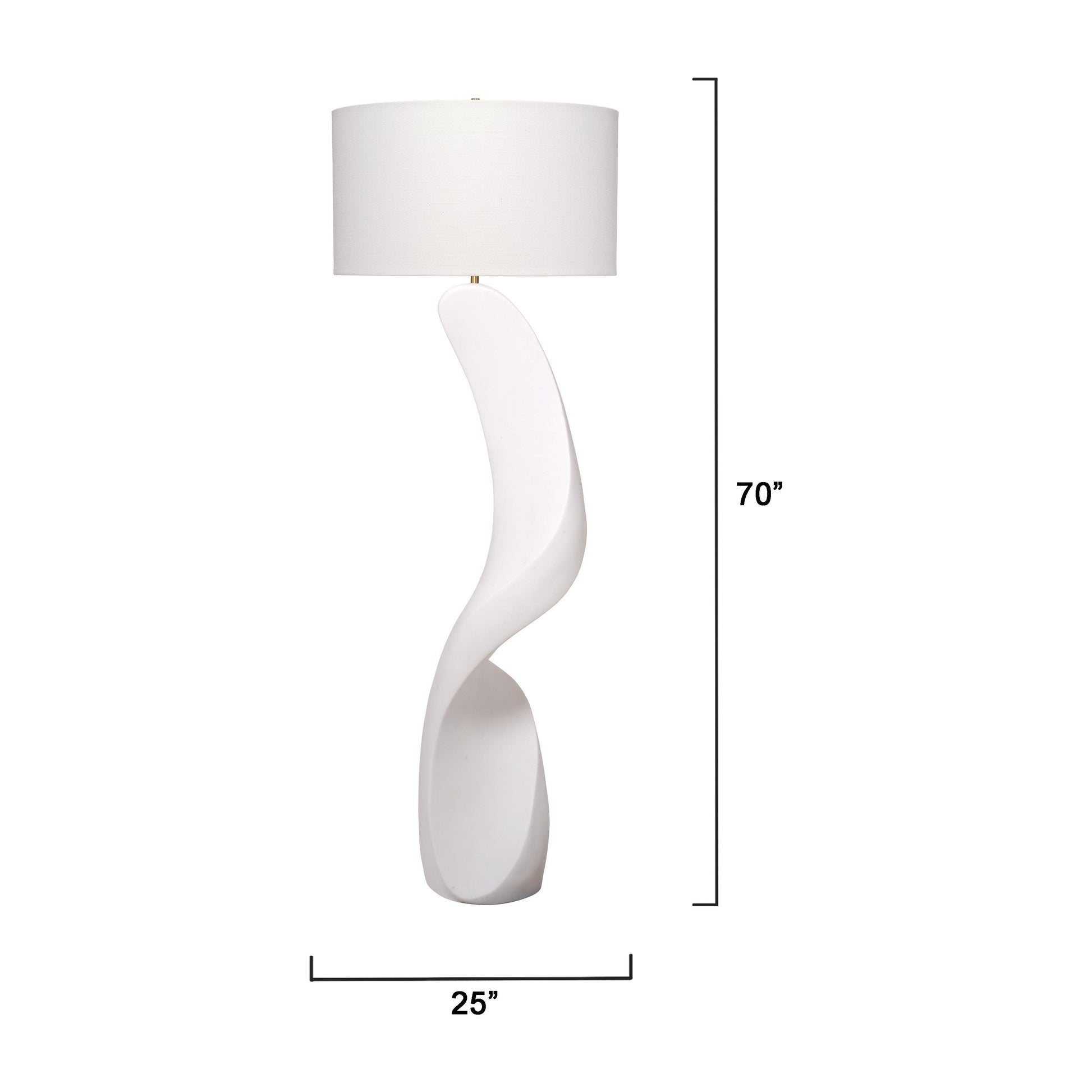 Cobra Ricestone Floor Lamp with Linen Shade by Jamie Young