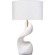 Cobra Ricestone Table Lamp with Linen Shade by Jamie Young