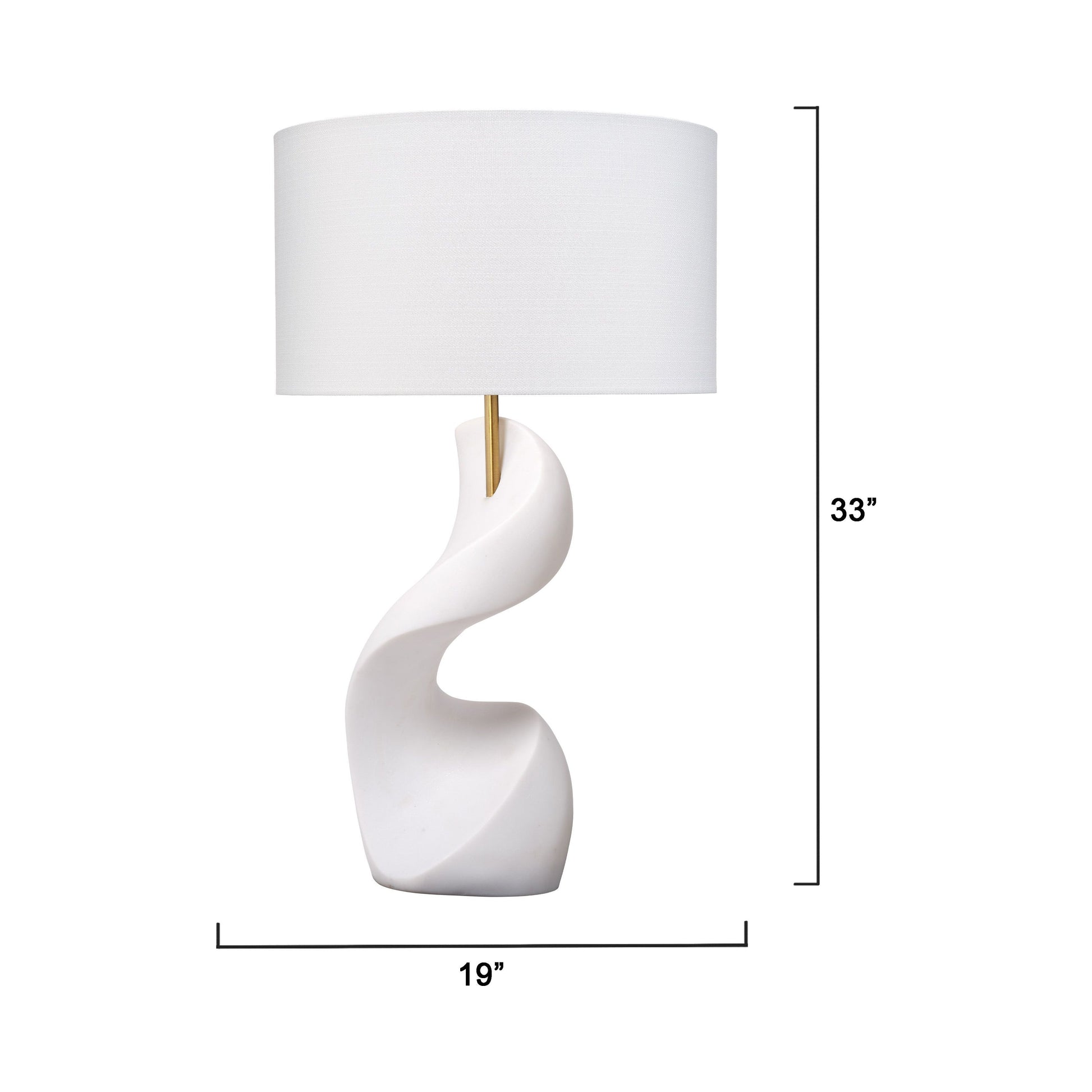 Cobra Ricestone Table Lamp with Linen Shade by Jamie Young