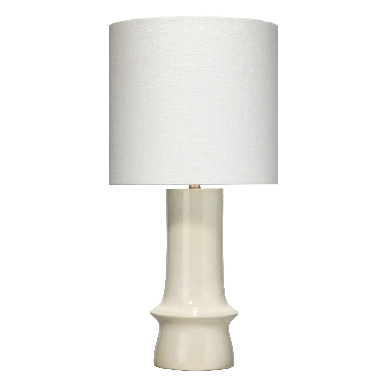 Crest Ceramic Table Lamp with Linen Shade by Jamie Young