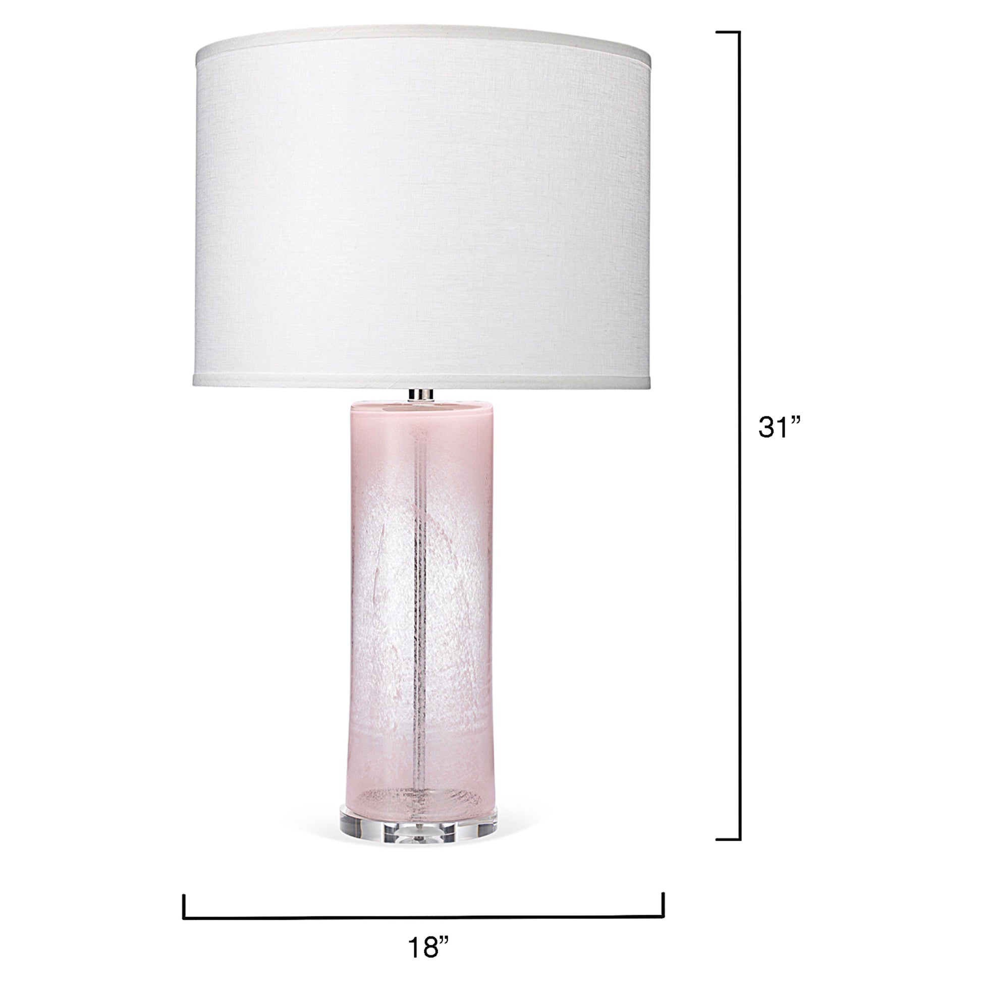 Dahlia Glass Table Lamp with Linen Shade by Jamie Young