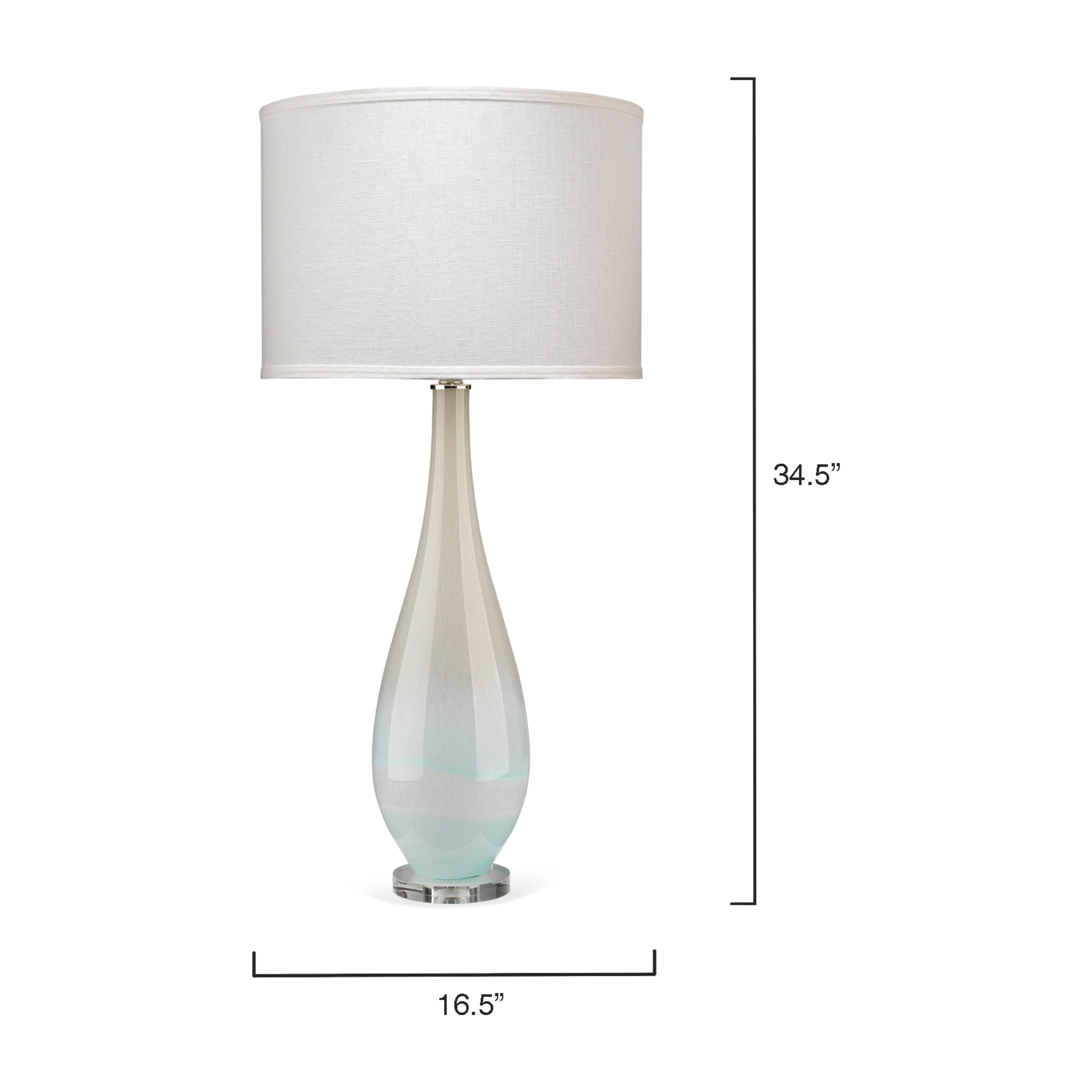 Dewdrop Glass Table Lamp with Linen Shade by Jamie Young