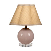 Dottie Blown Glass Table Lamp with Raffia Shade Pink by Jamie Young