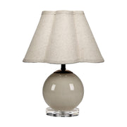 Dottie Blown Glass Table Lamp with Linen Shade, Taupe by Jamie Young