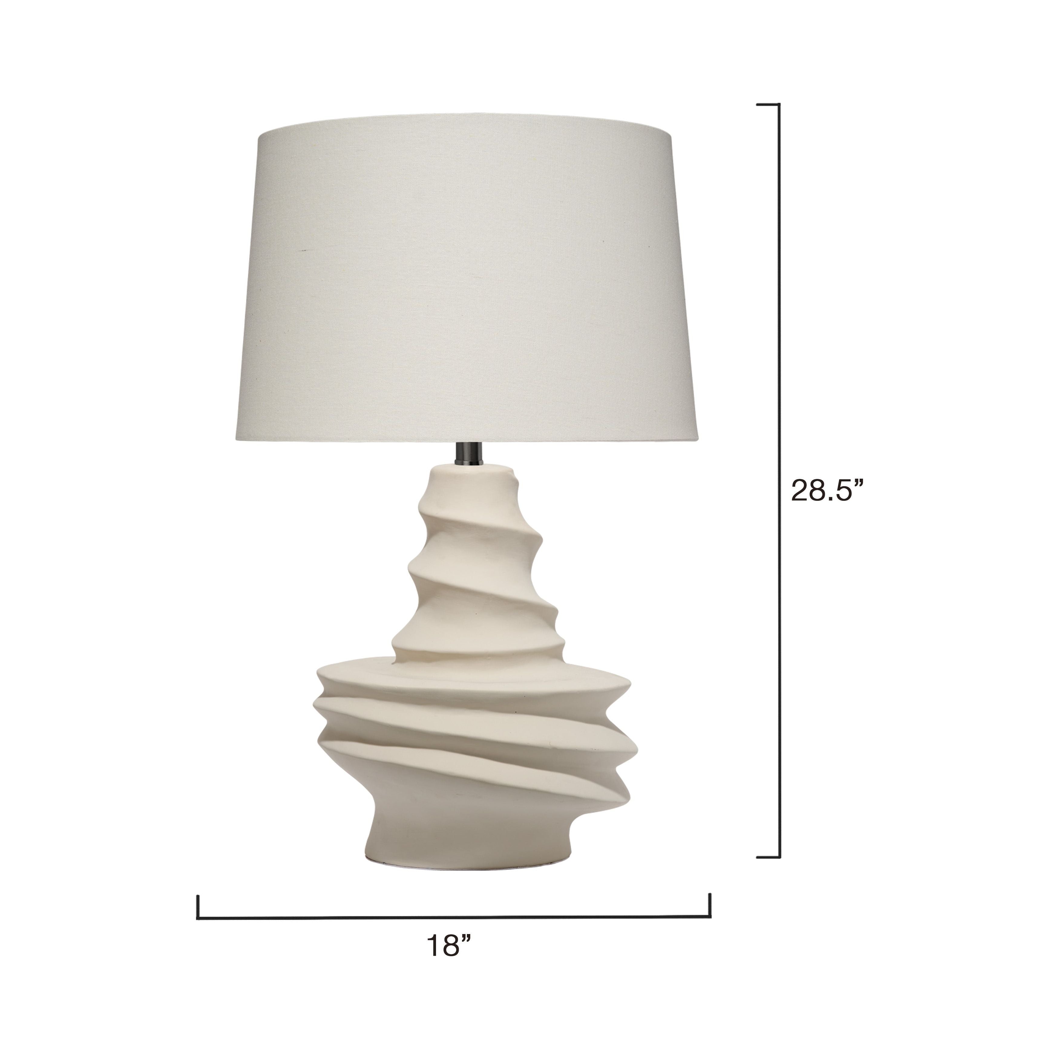 Dune Ceramic Table Lamp with Linen Shade by Jamie Young
