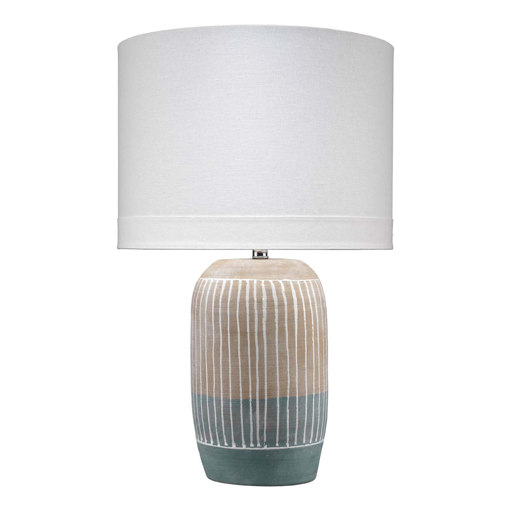 Flagstaff Ceramic Table Lamp with Linen Shade by Jamie Young