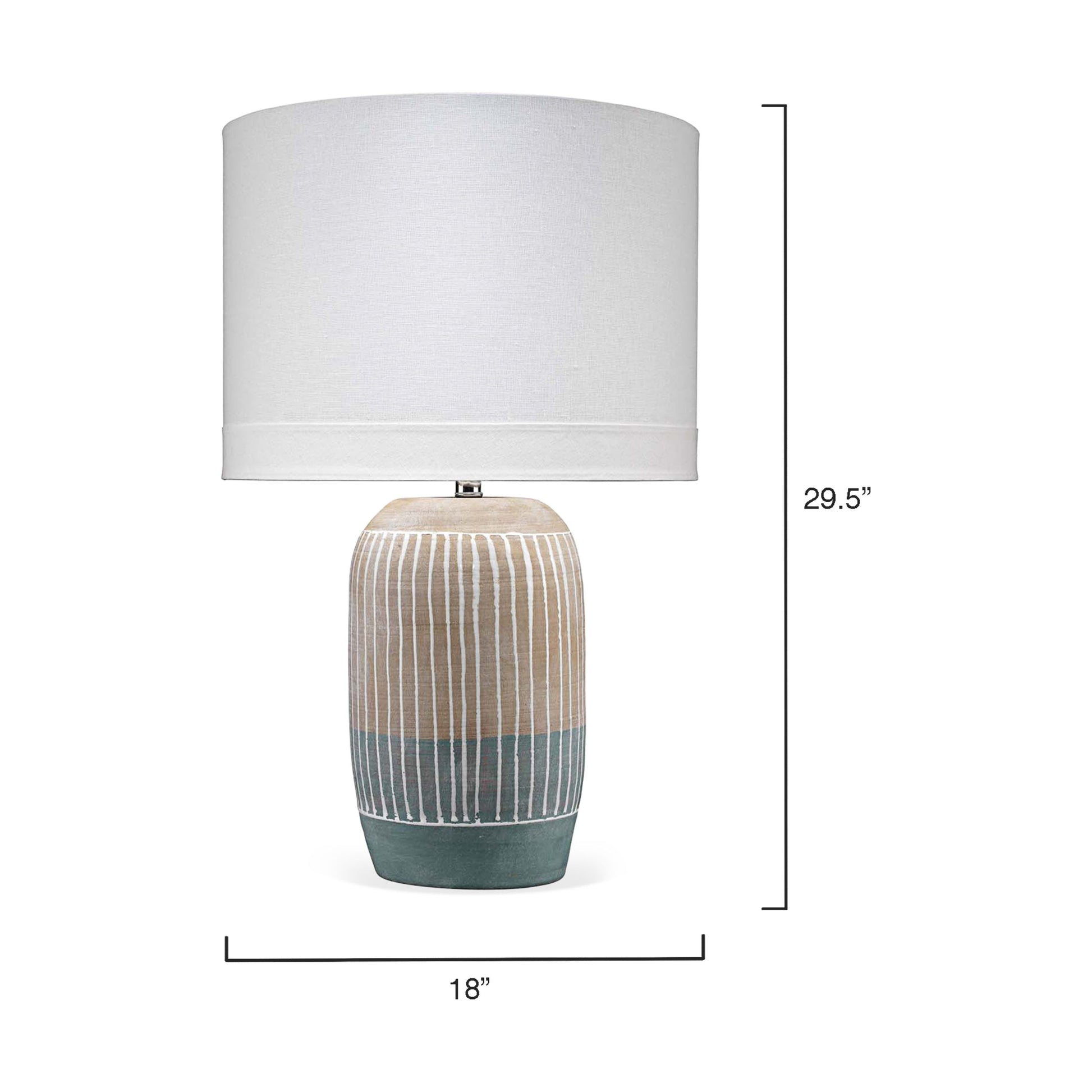 Flagstaff Ceramic Table Lamp with Linen Shade by Jamie Young