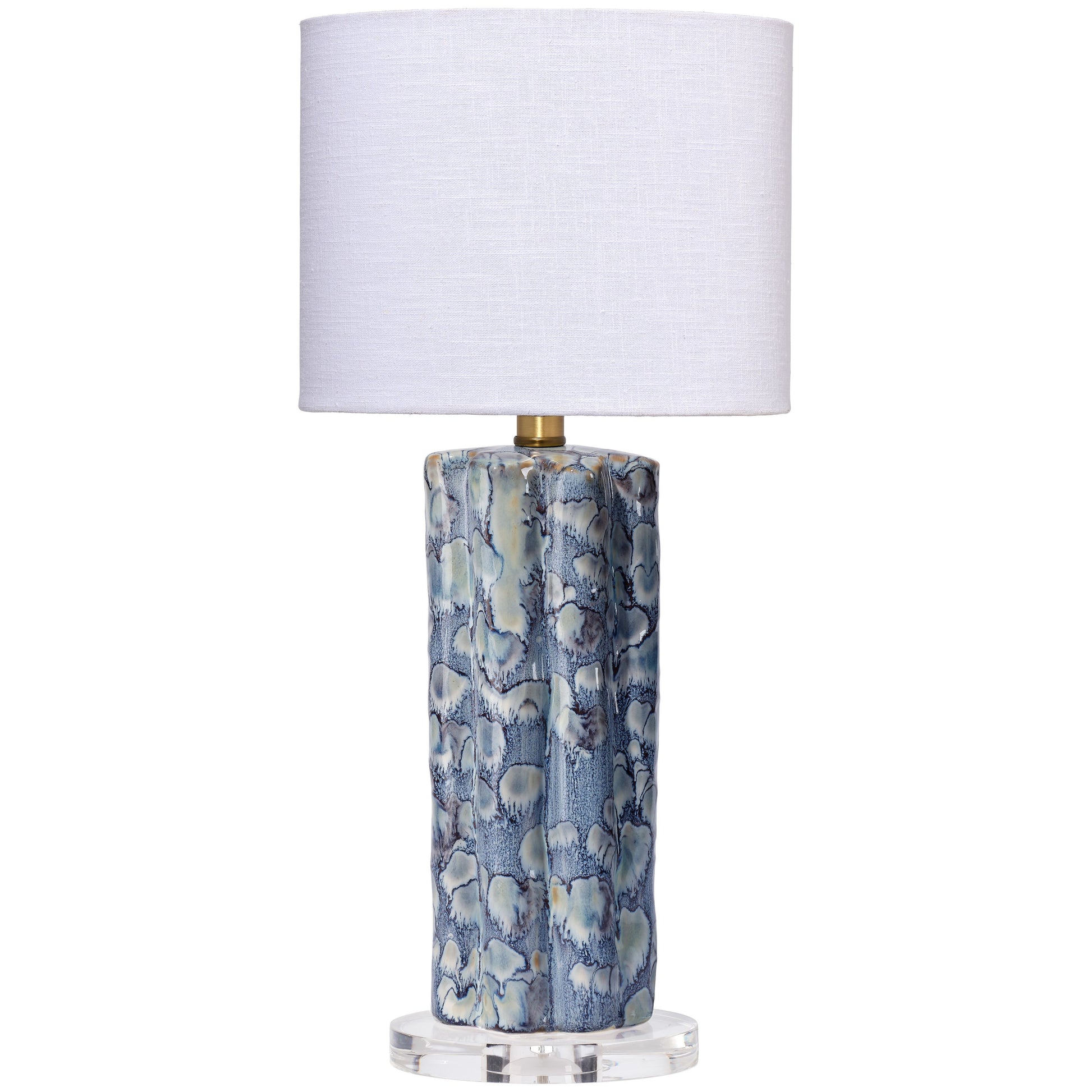 Flurry Ceramic Small Table Lamp with Linen Shade by Jamie Young
