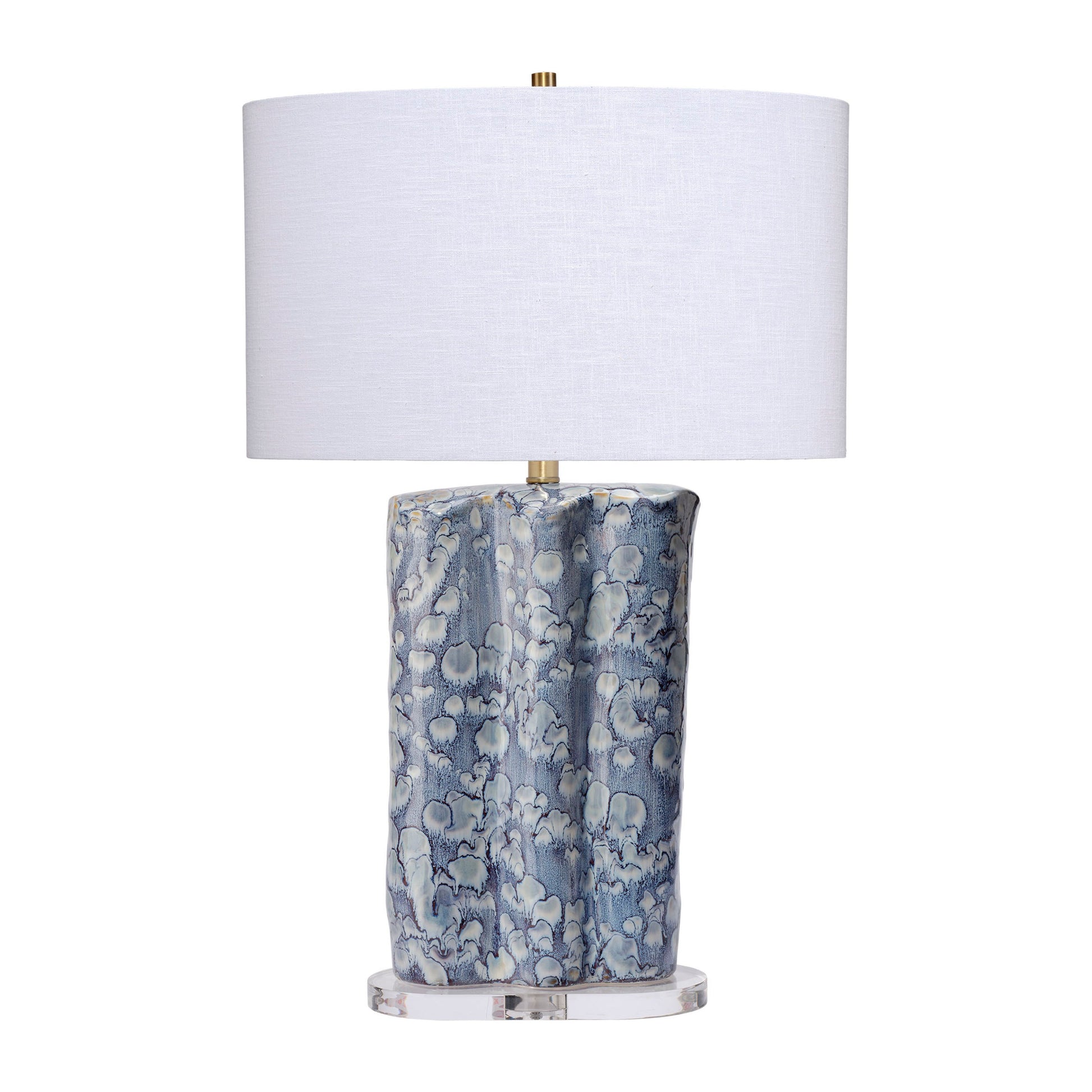 Flurry Ceramic Table Lamp with Linen Shade by Jamie Young
