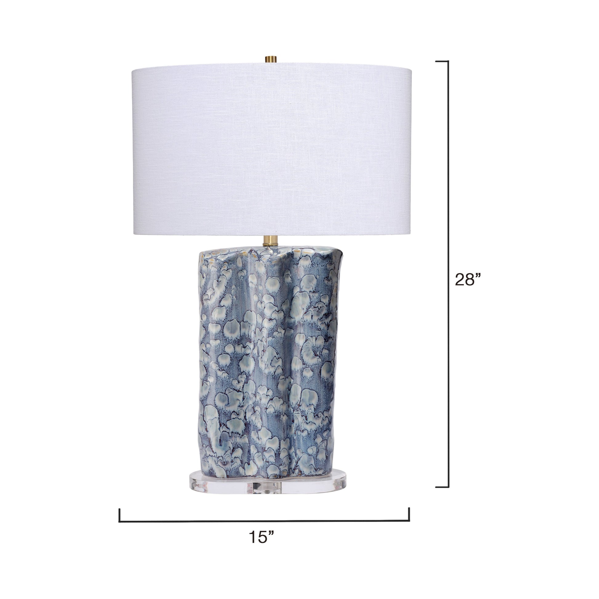 Flurry Ceramic Table Lamp with Linen Shade by Jamie Young