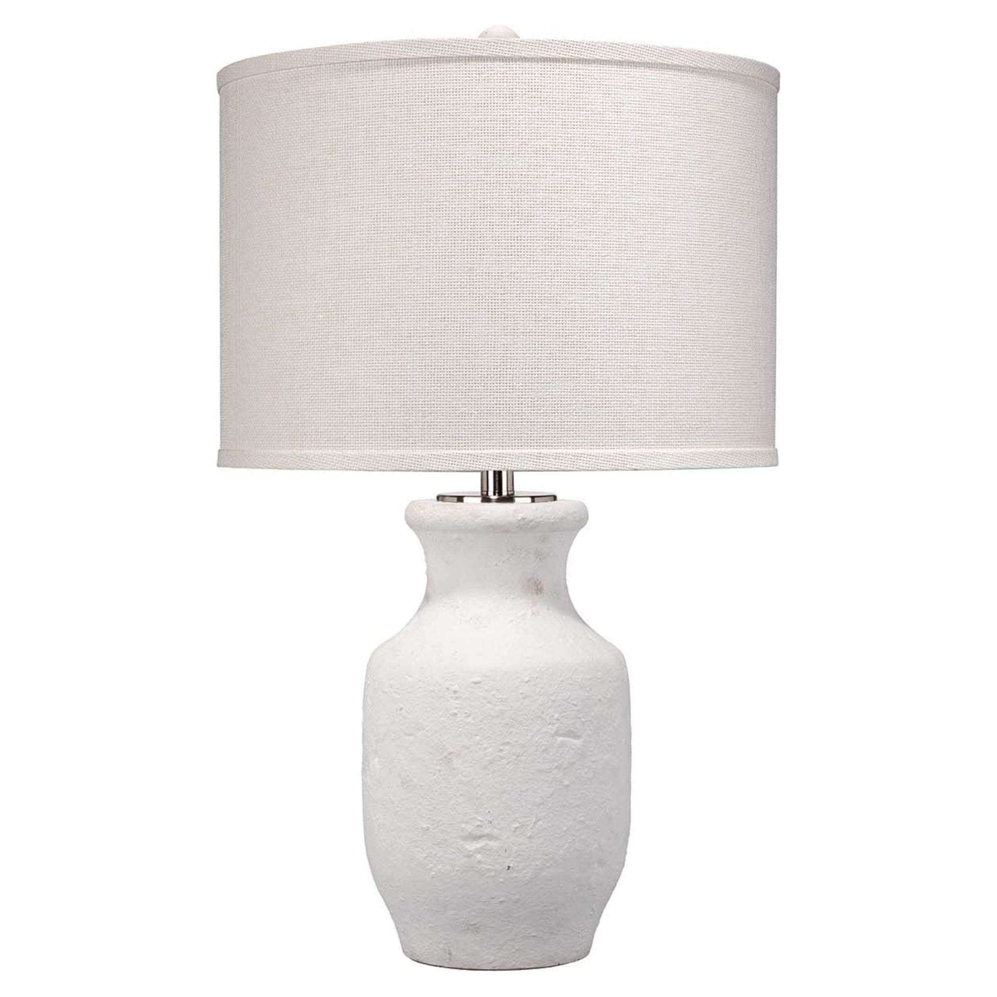 Gilbert Cement Table Lamp with Grasscloth Shade by Jamie Young