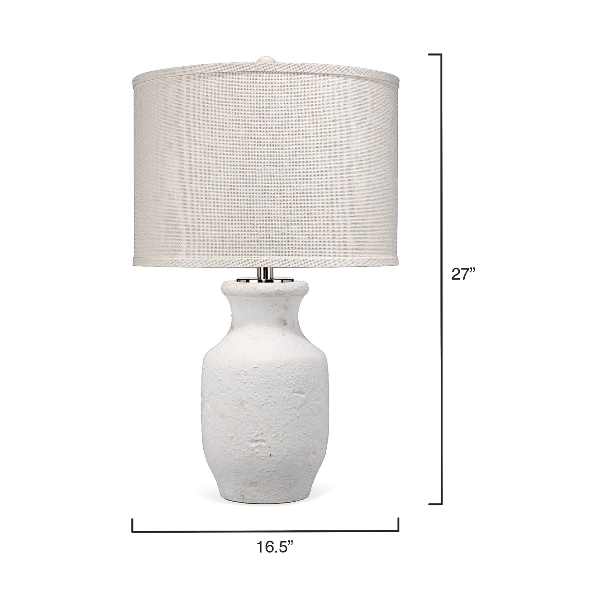 Gilbert Cement Table Lamp with Grasscloth Shade by Jamie Young