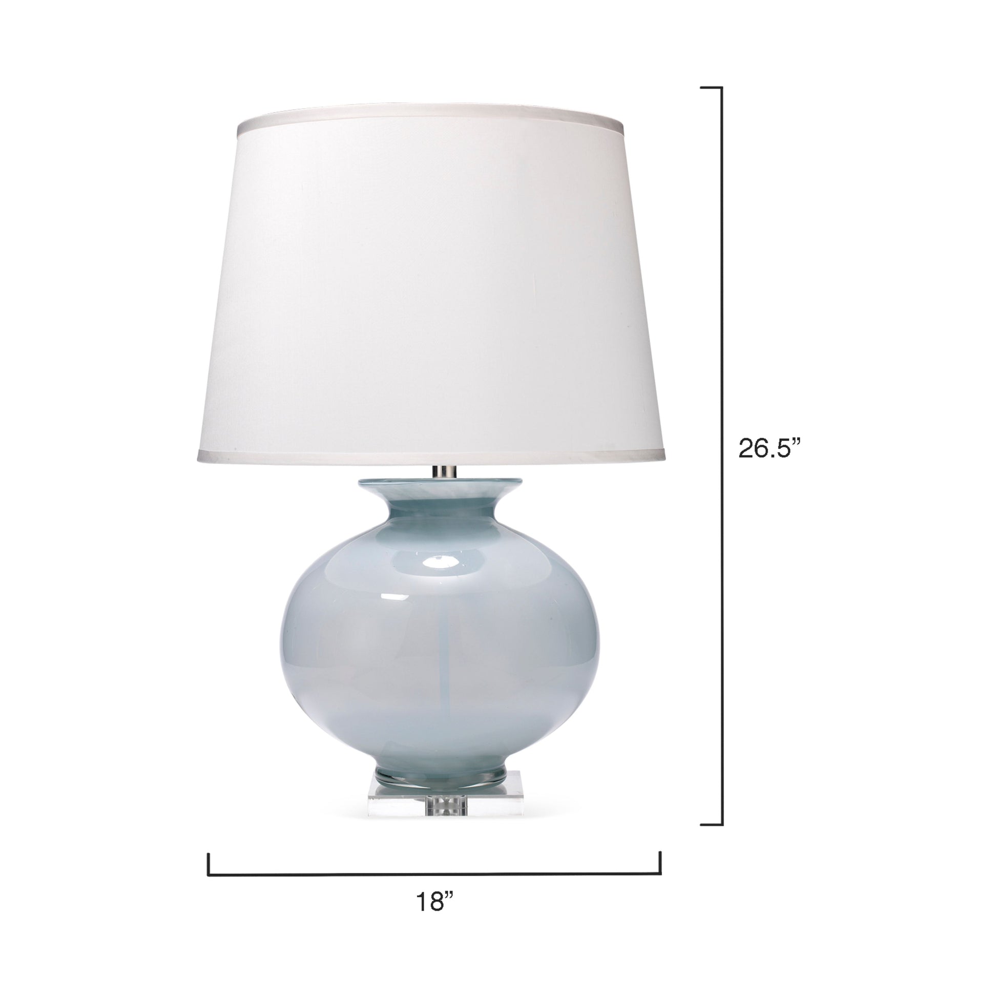 Heirloom Glass Table Lamp with Linen Shade by Jamie Young