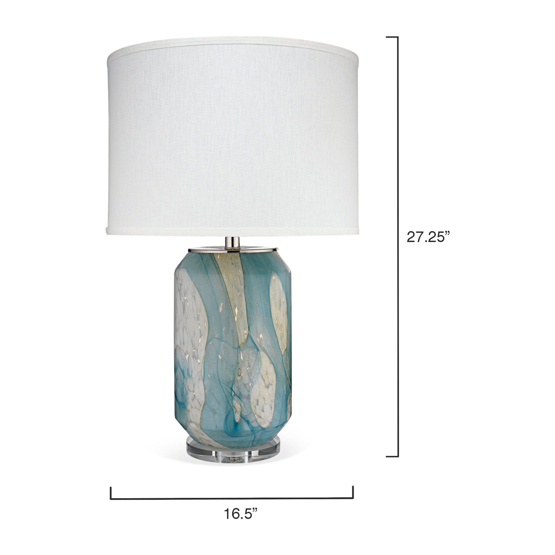 Helen Blown Glass Table Lamp with Linen Shade by Jamie Young