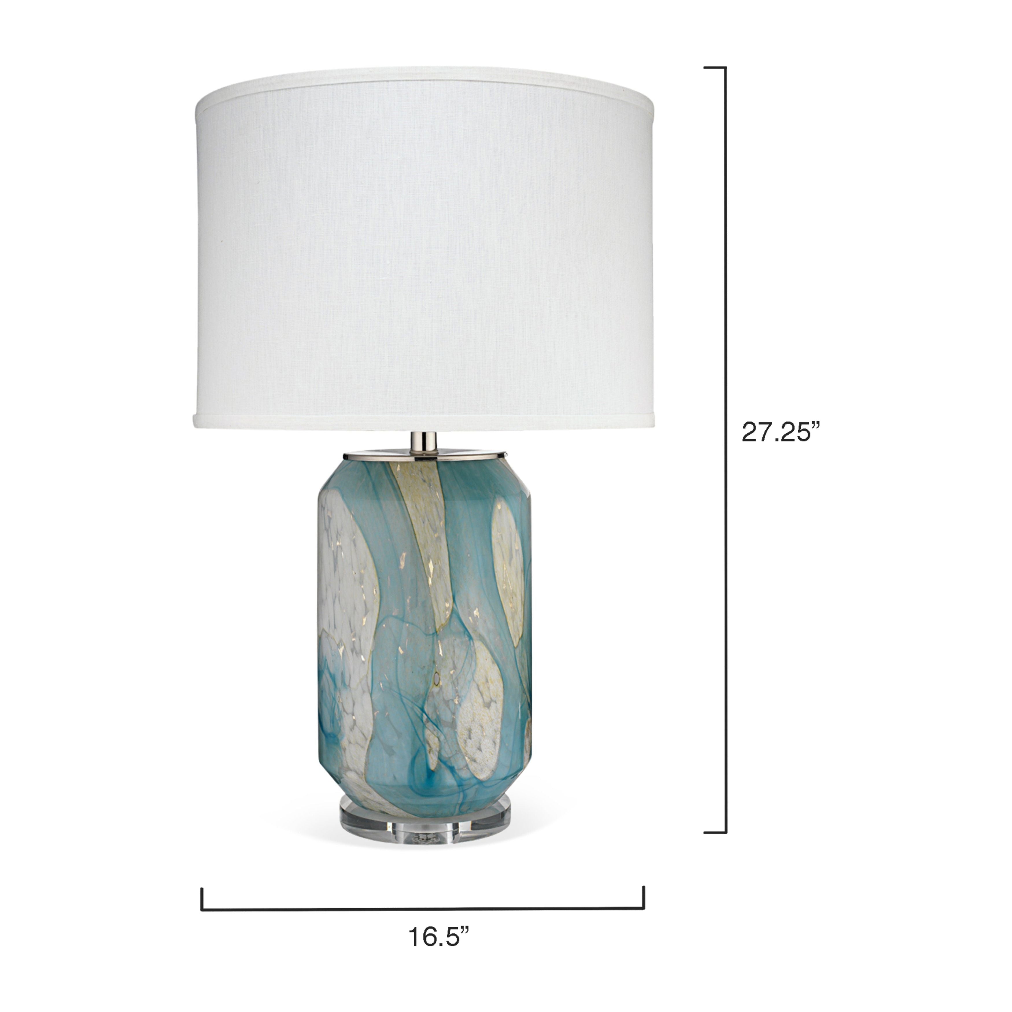 Helen Blown Glass Table Lamp with Linen Shade by Jamie Young