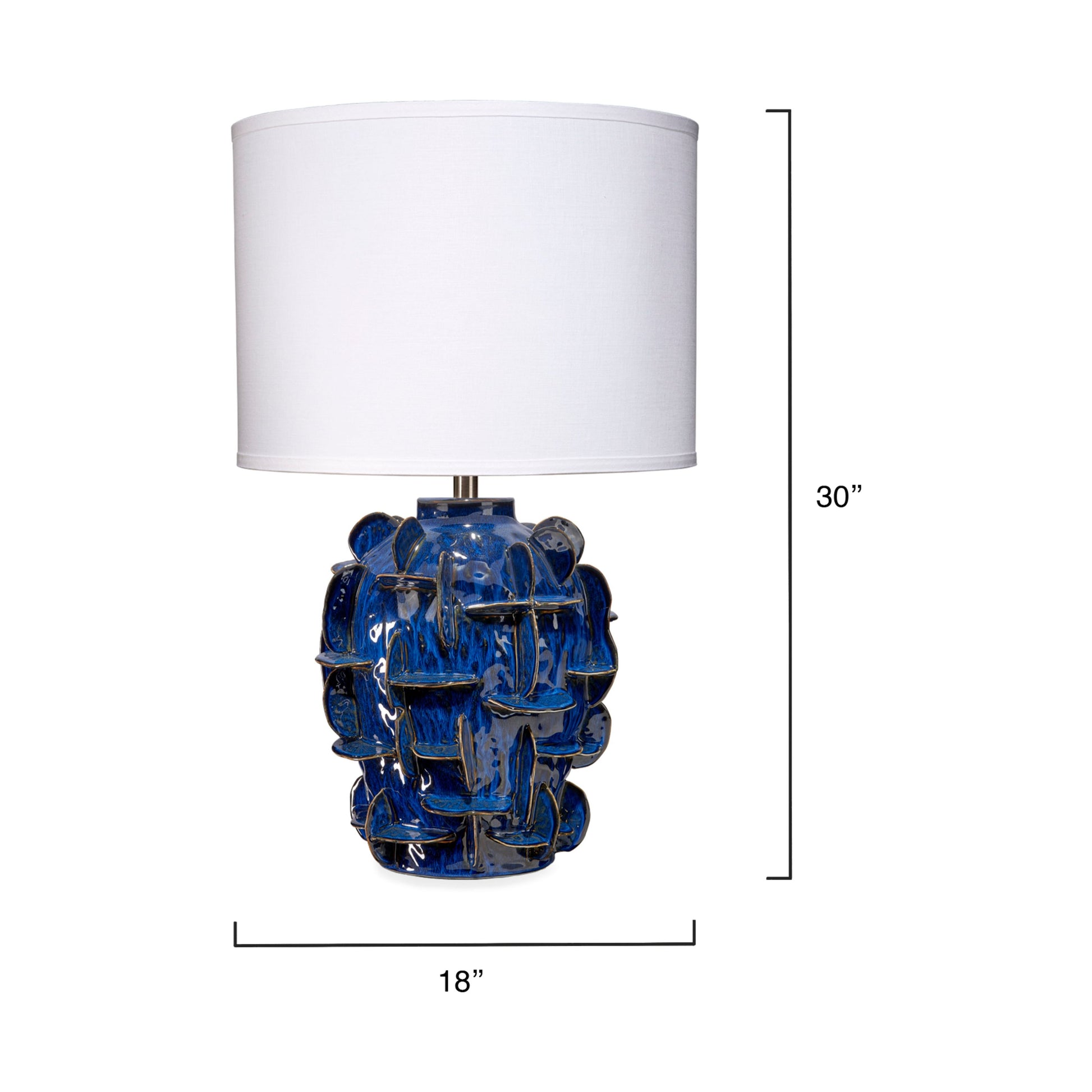 Helios Ceramic Table Lamp with Linen Shade by Jamie Young