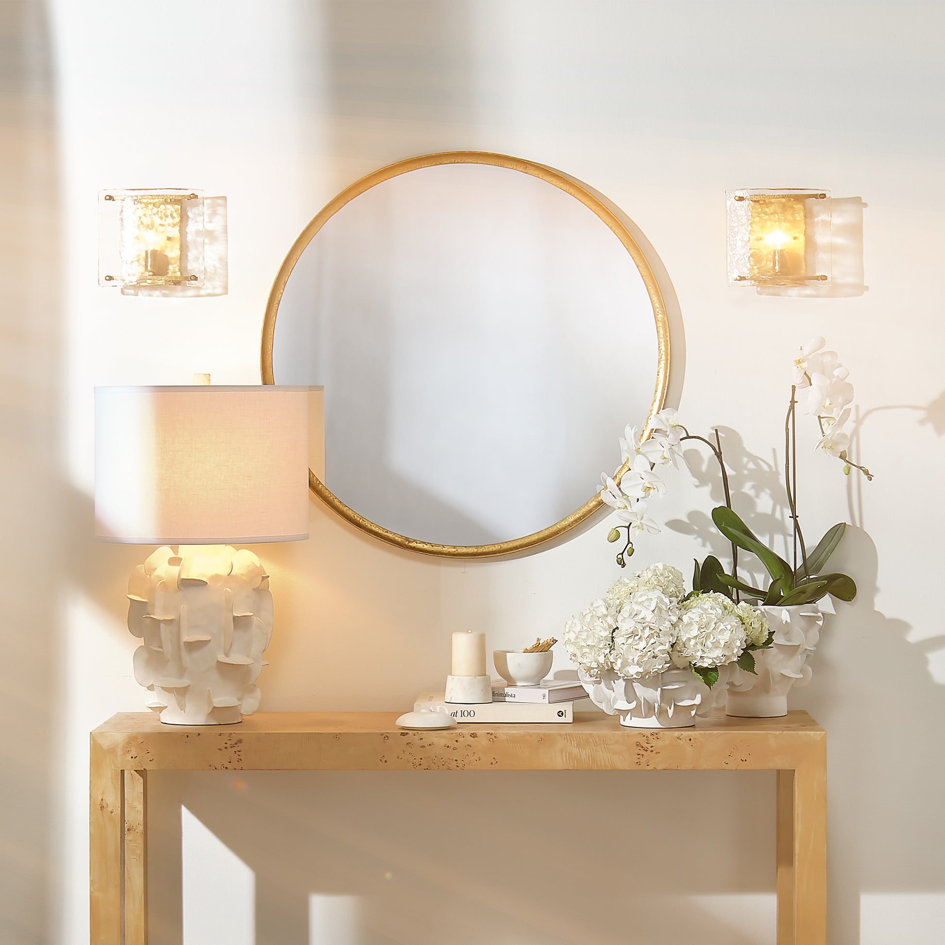 Helios Ceramic Table Lamp with Linen Shade by Jamie Young