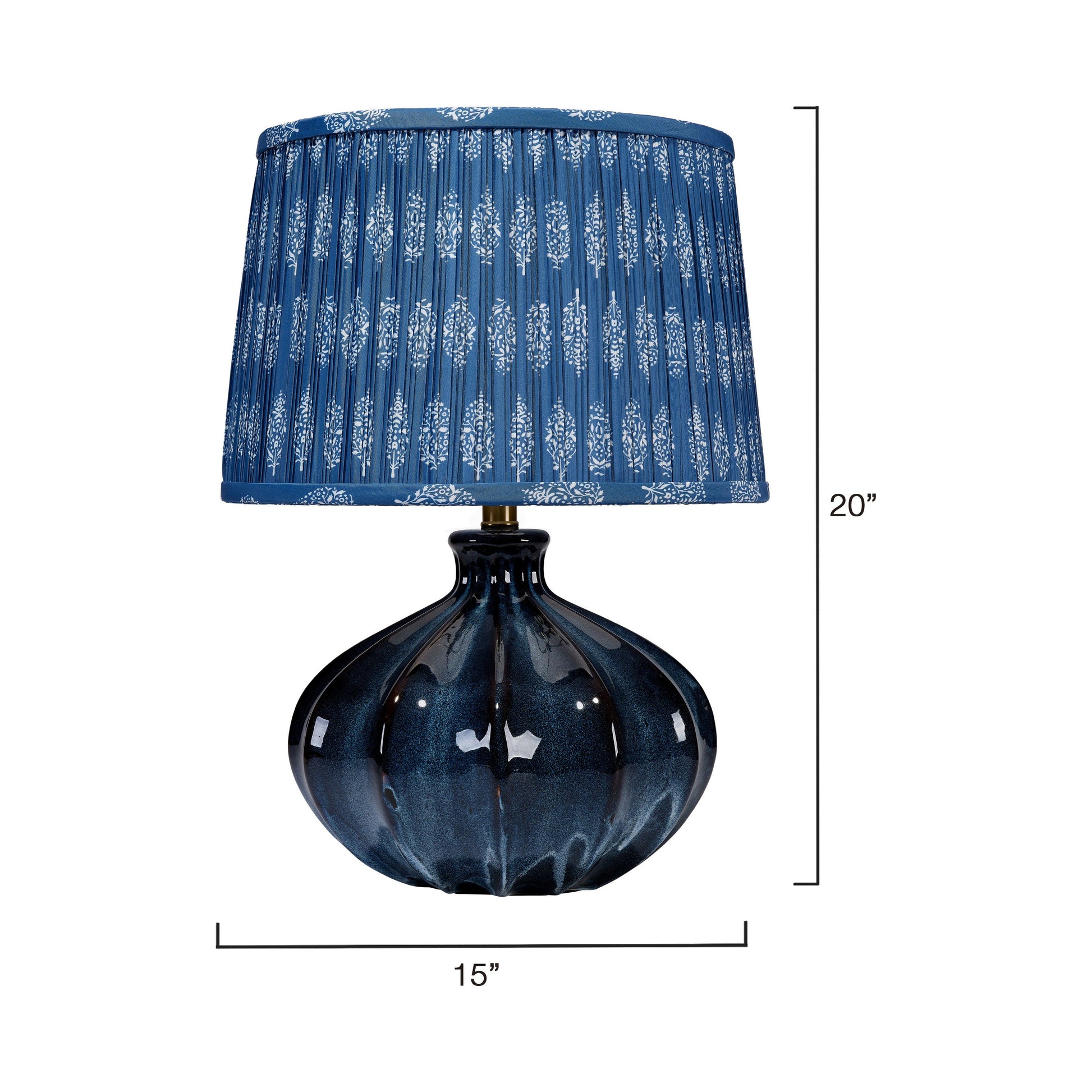 Hershey Ceramic Table Lamp with Cotton Shade by Jamie Young