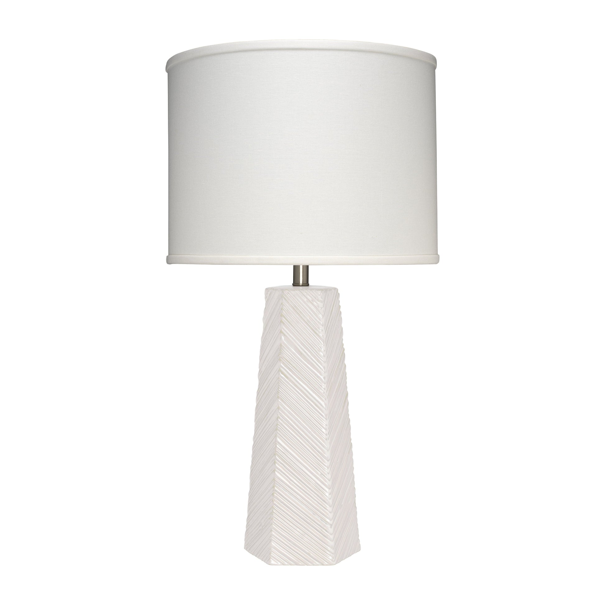 High Rise Glass Table Lamp with Linen Shade by Jamie Young