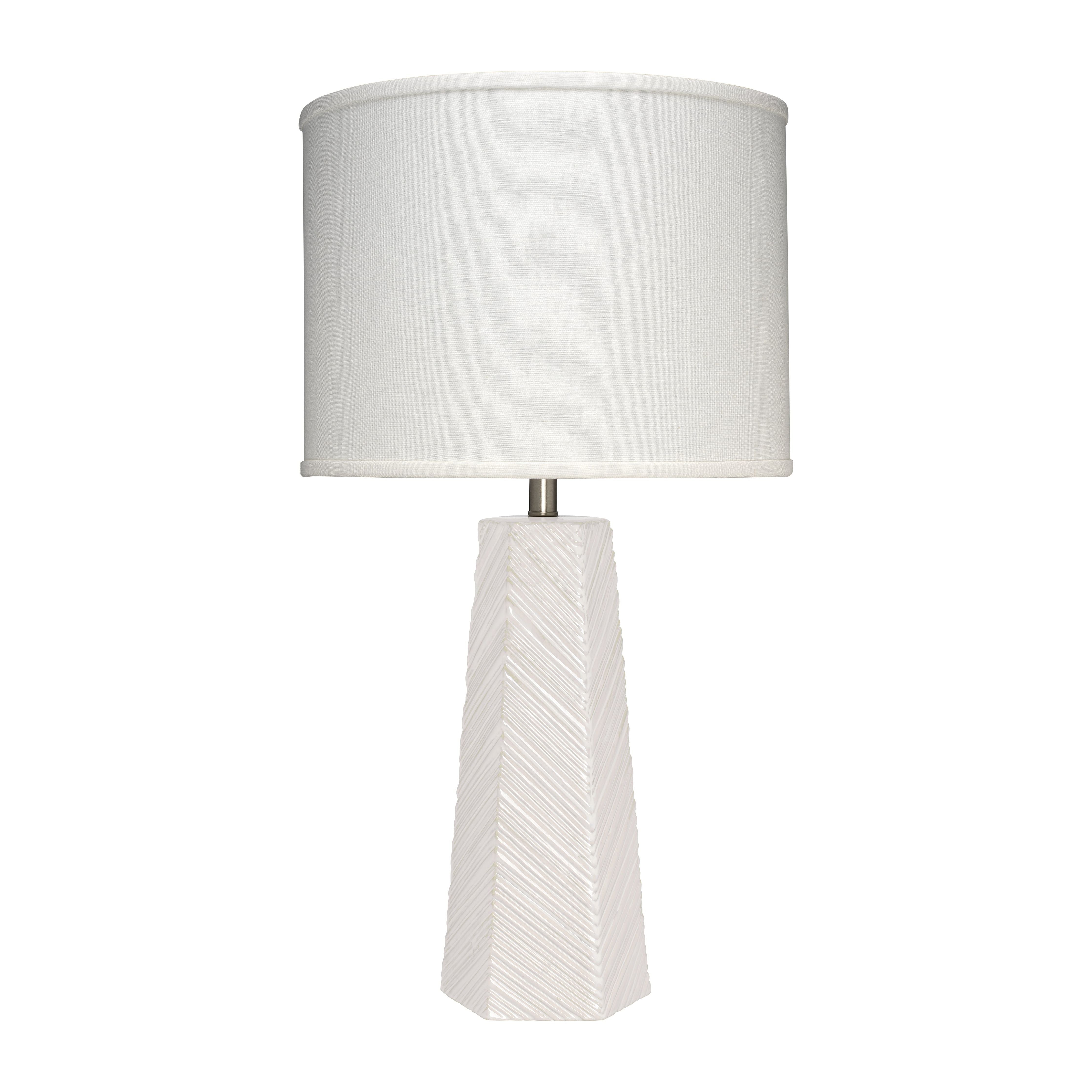 High Rise Glass Table Lamp with Linen Shade by Jamie Young