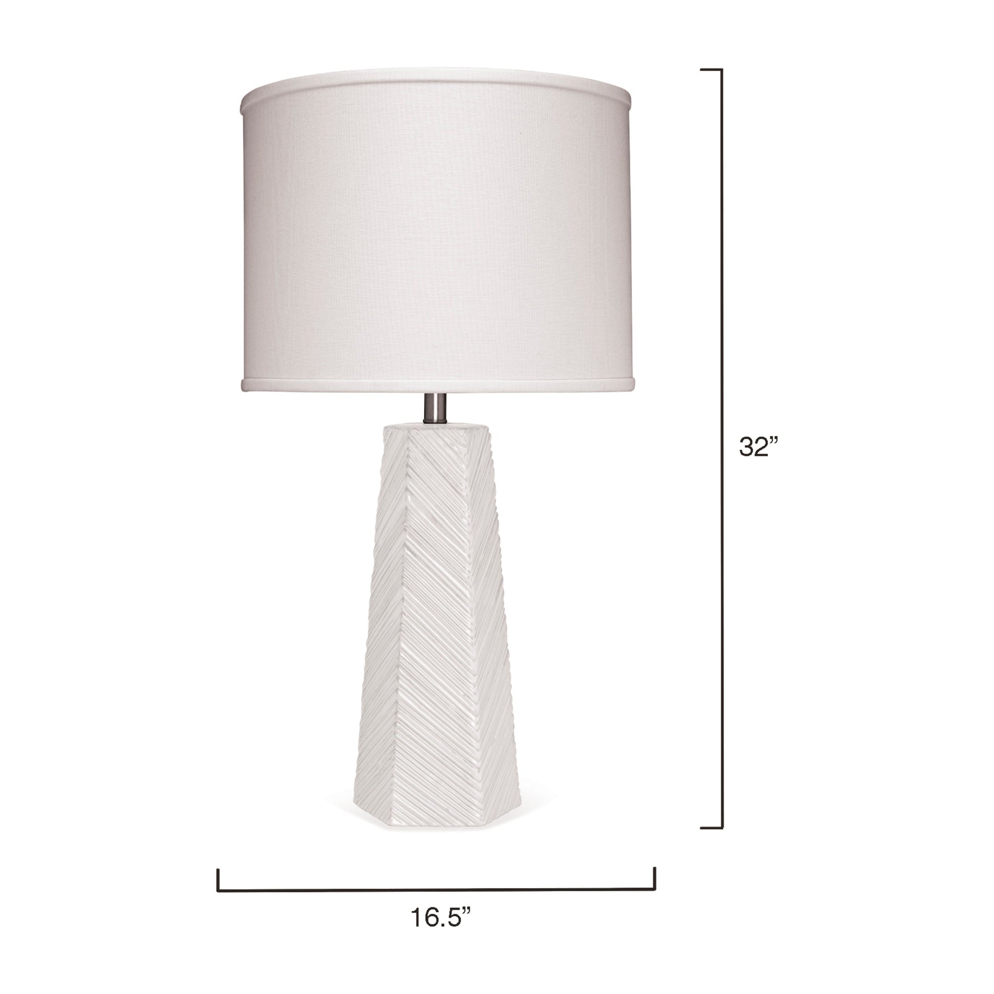 High Rise Glass Table Lamp with Linen Shade by Jamie Young