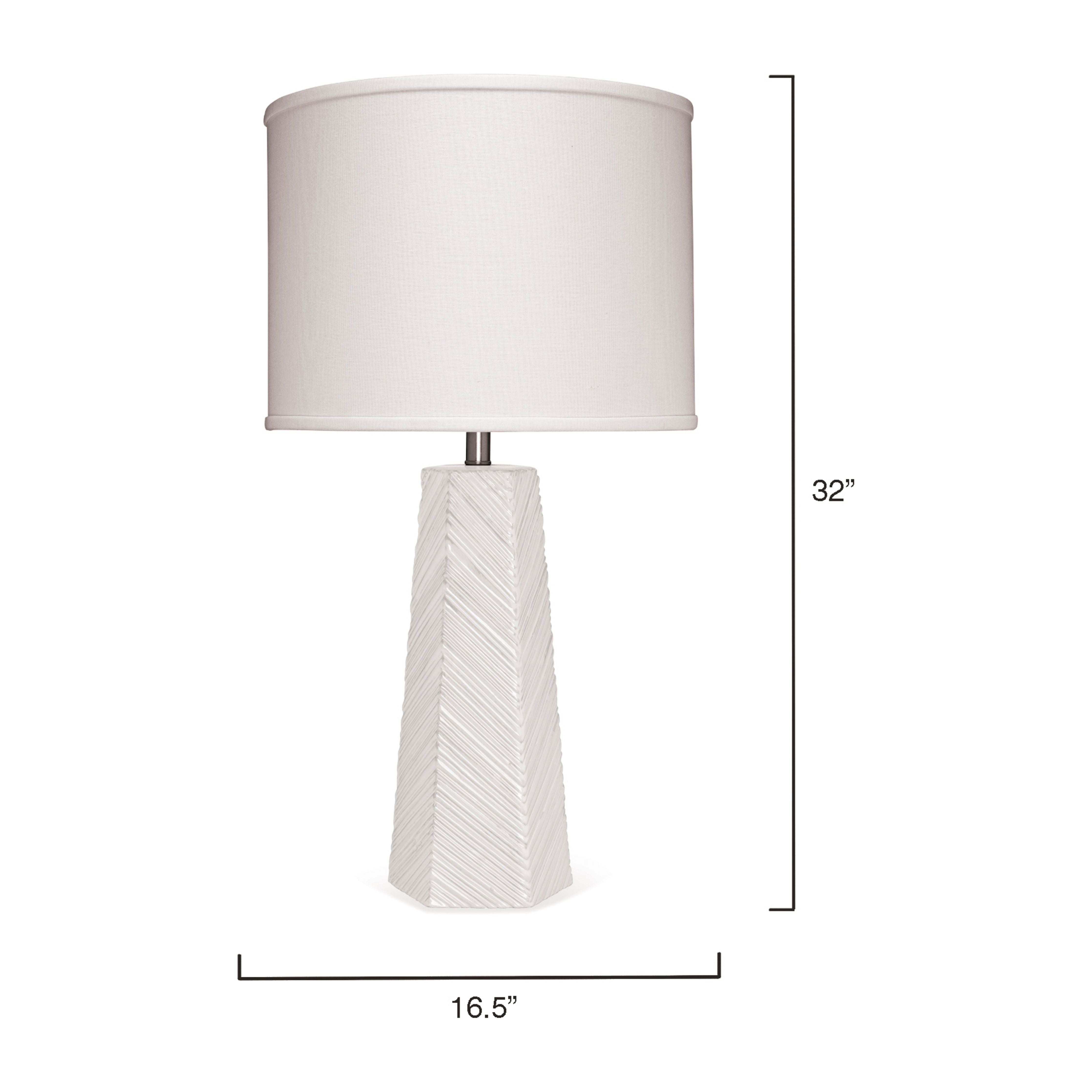 High Rise Glass Table Lamp with Linen Shade by Jamie Young