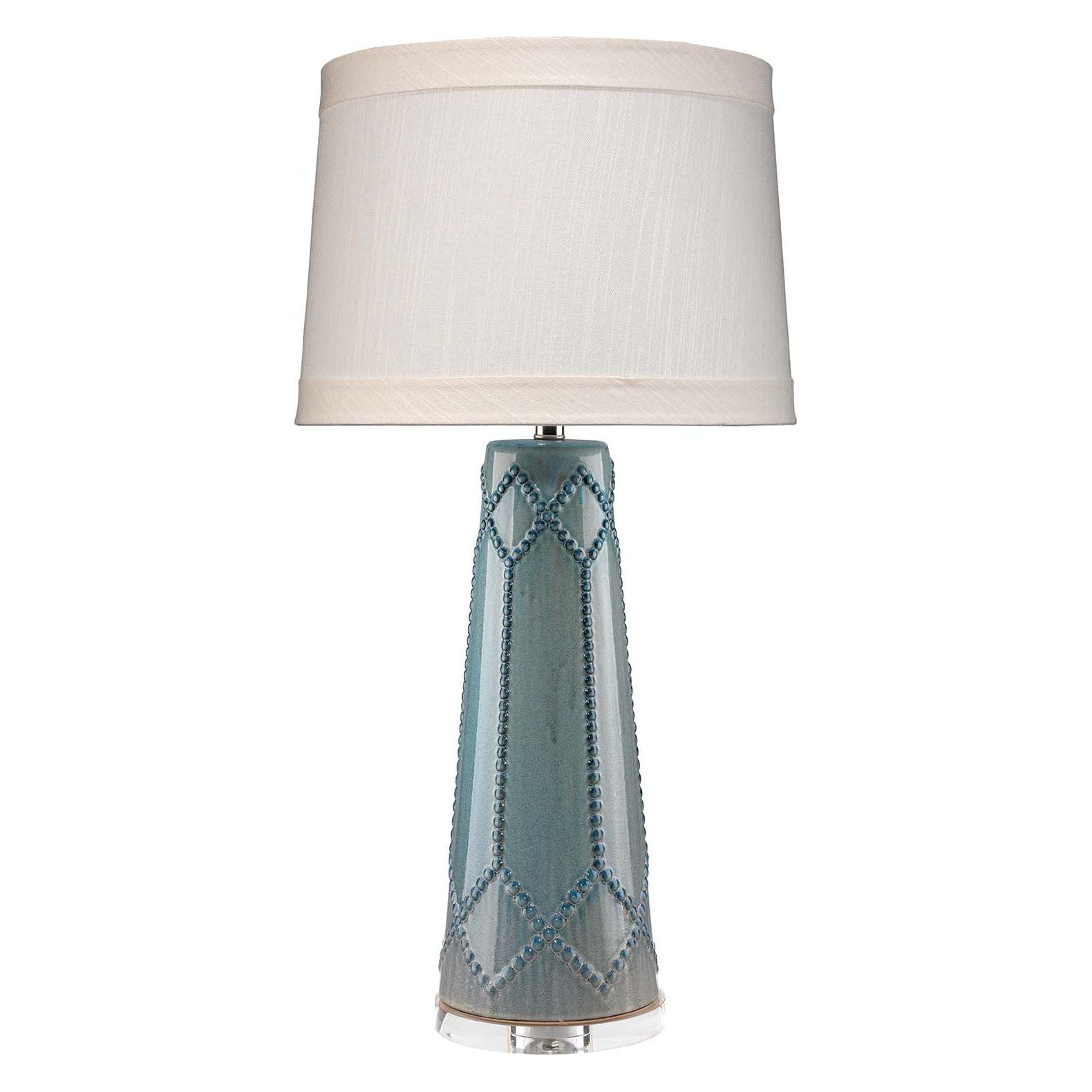 Hobnail Ceramic Table Lamp with Linen Shade by Jamie Young