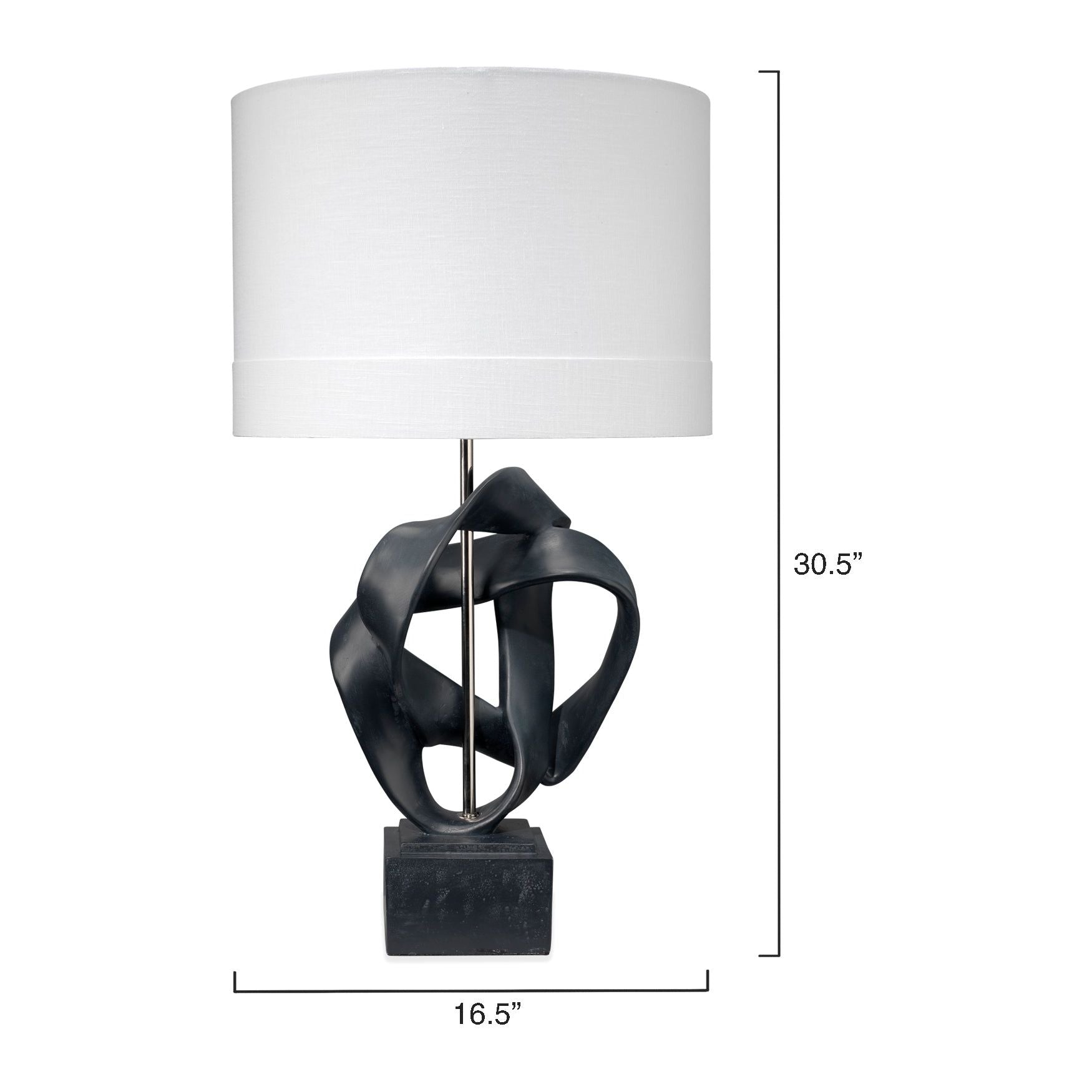 Intertwined Table Lamp with Linen Shade by Jamie Young