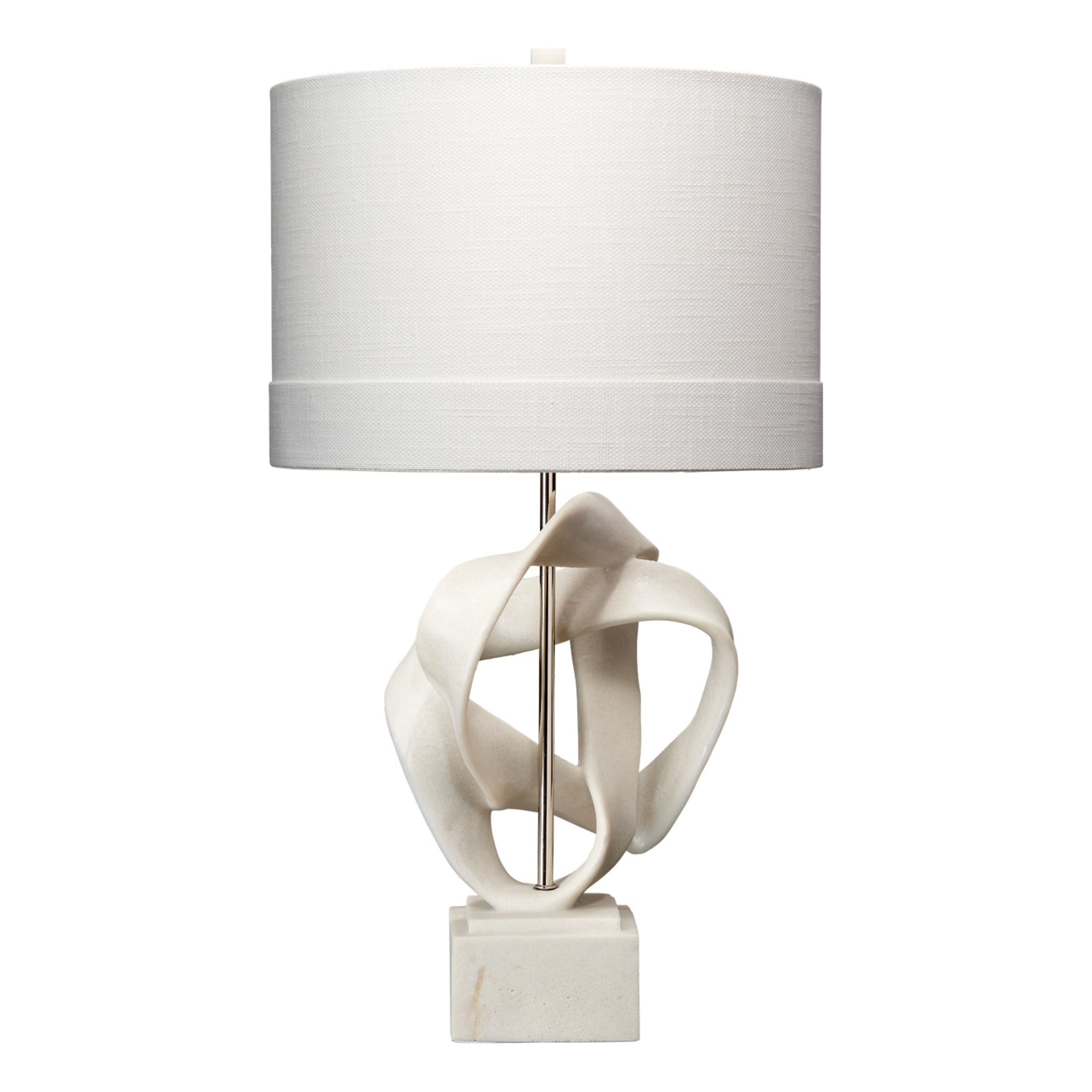 Intertwined Table Lamp with Linen Shade White by Jamie Young