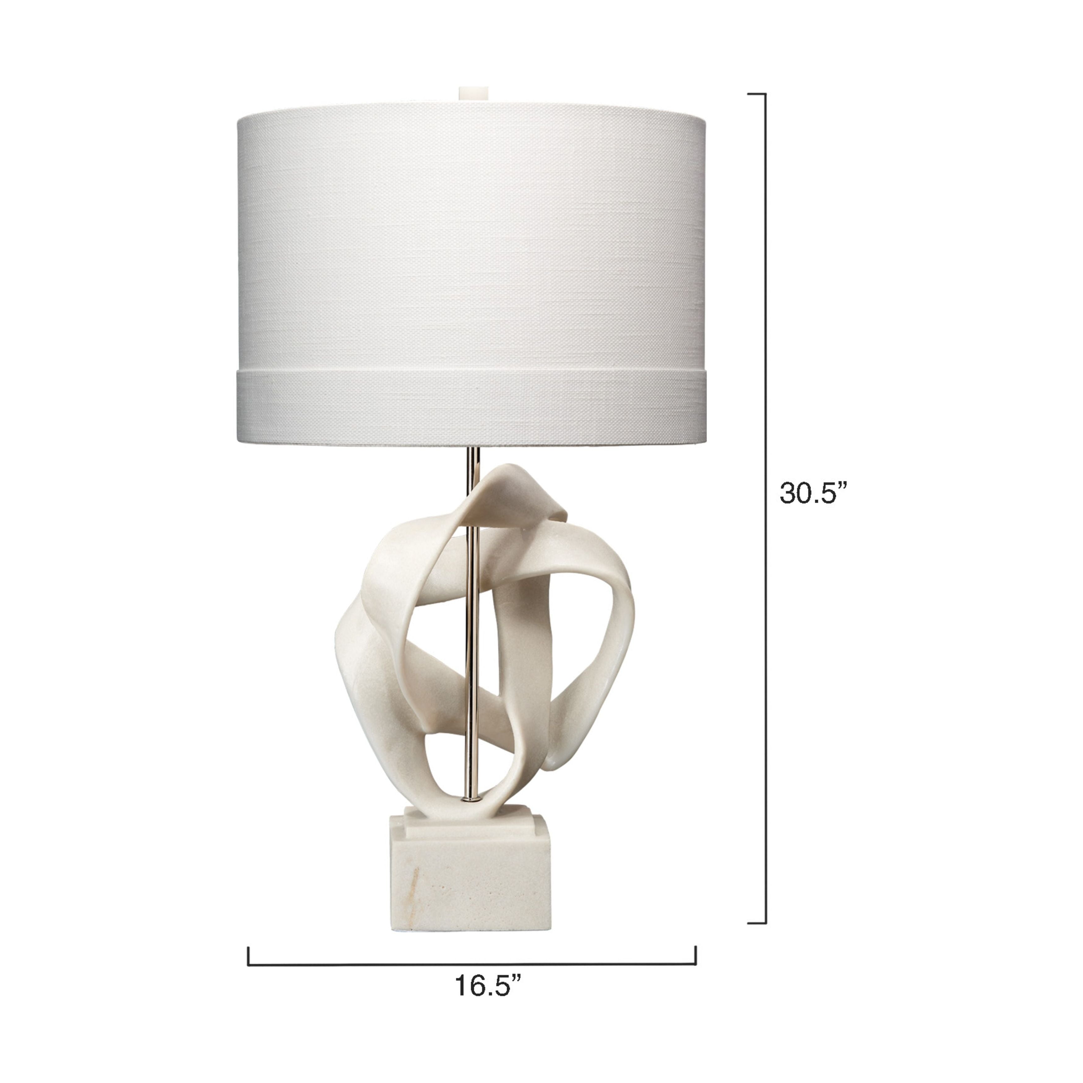 Intertwined Table Lamp with Linen Shade by Jamie Young